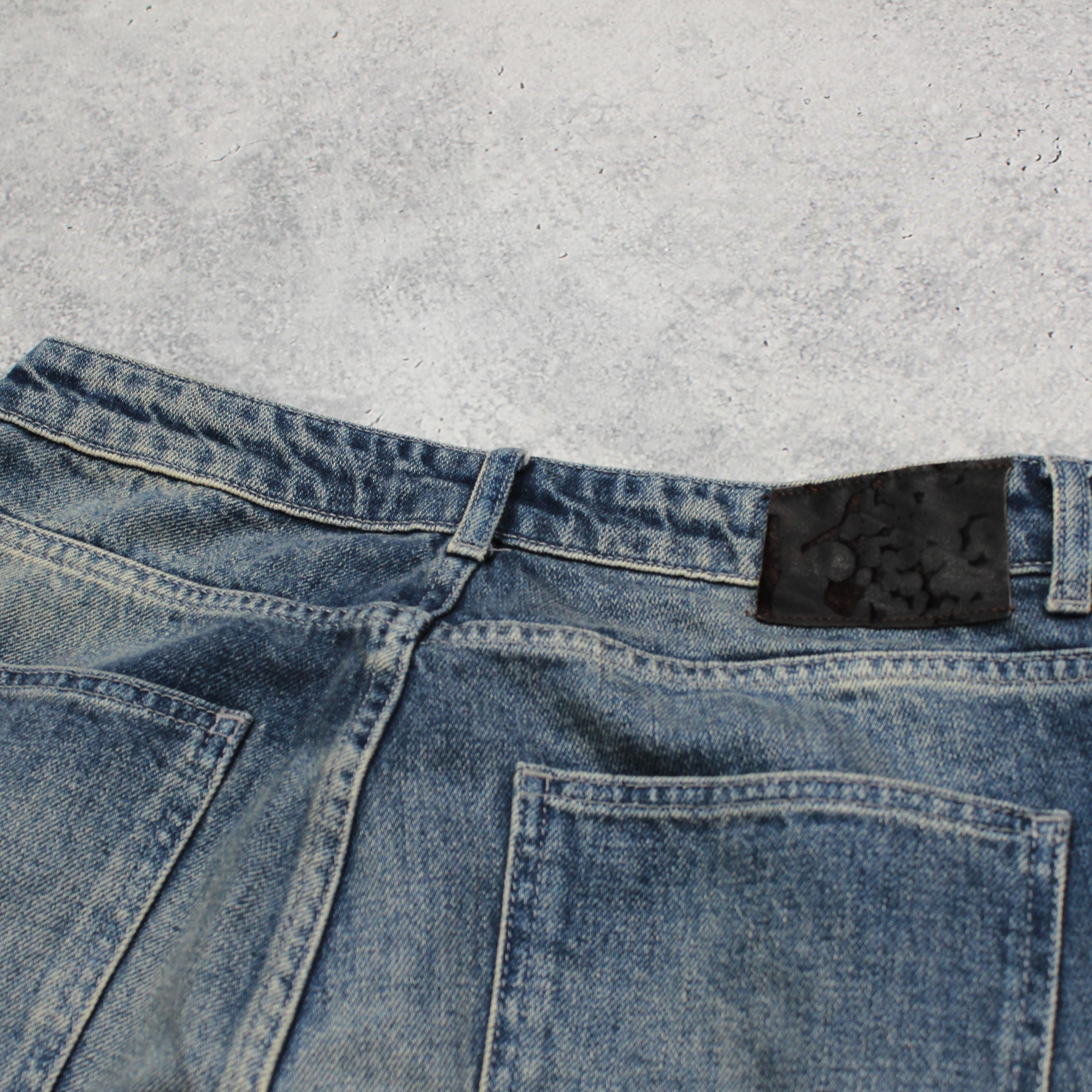 Pearled Ivory Baggy Jeans