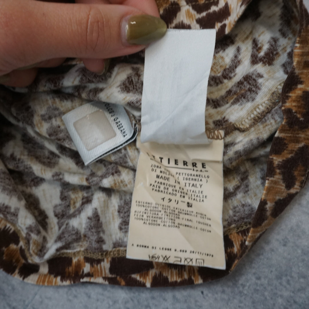 2000s Dolce & Gabbana Jeans Leopard Print Tank Top