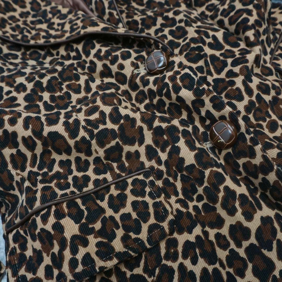 2000s Tight Hope Leopard Print Blazer