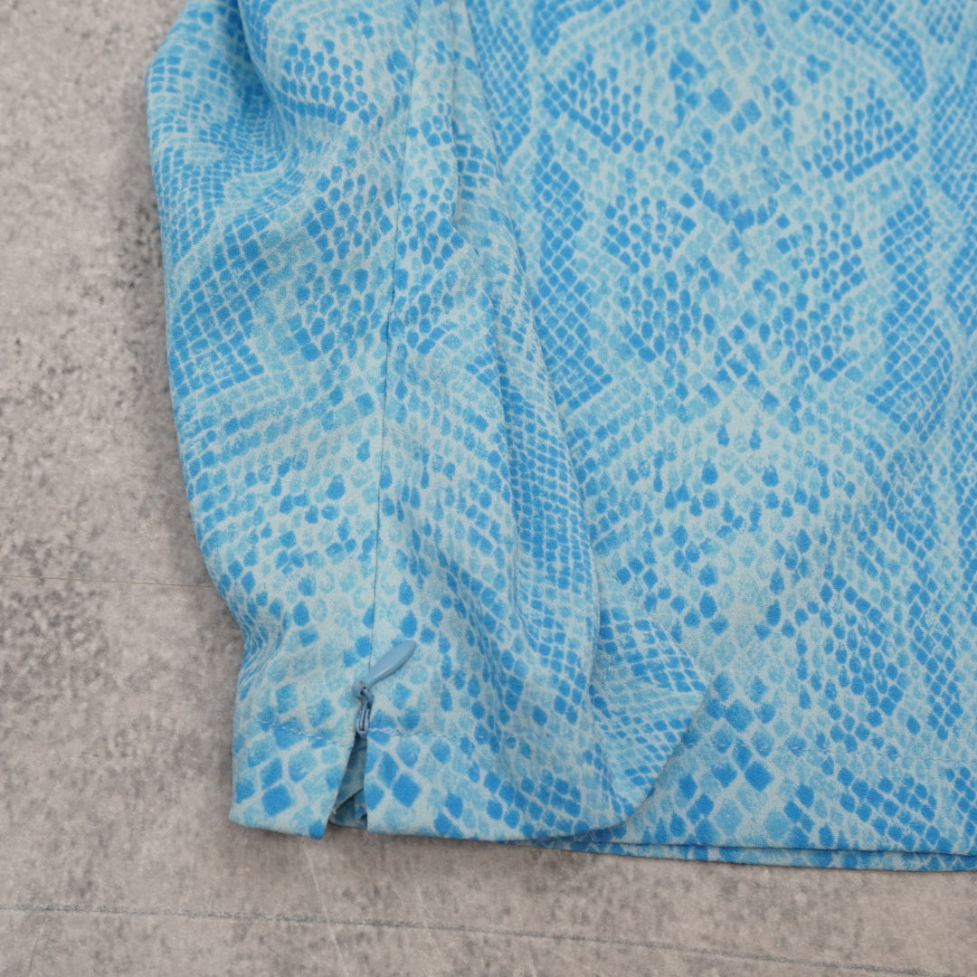 2000s Cecil Mc Bee Snakeskin Blouse