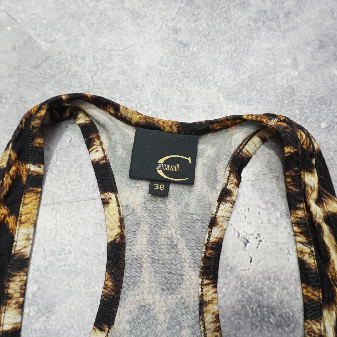 2000s Just Cavalli Leopard Print Tank Top