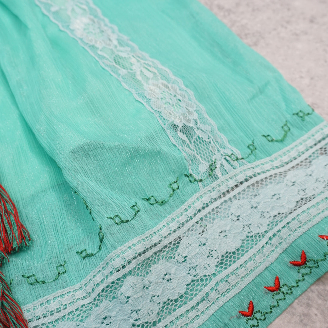 New Channel Lace Embroidered Tassel Blouse