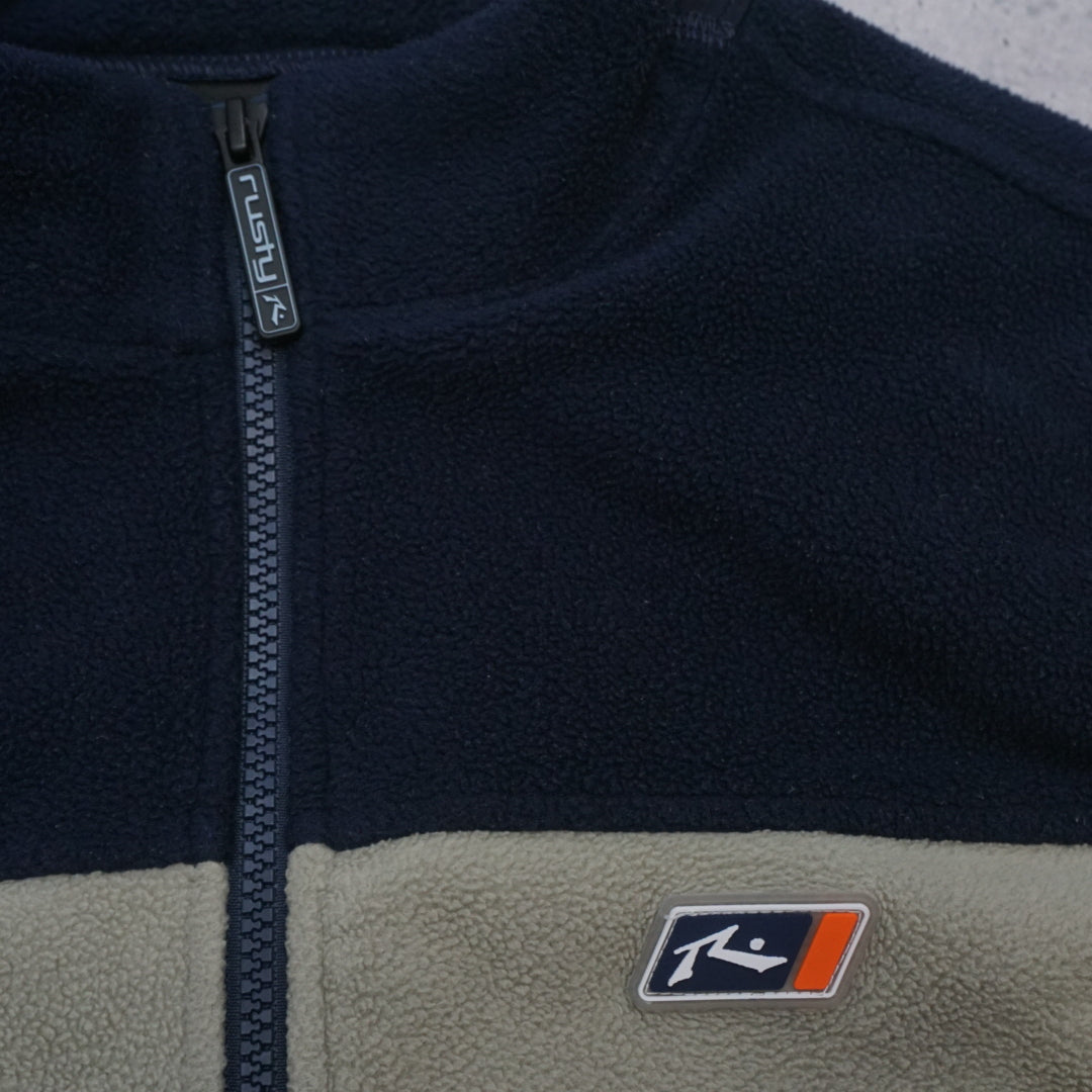 2000s Rusty Colour Block Vest Fleece