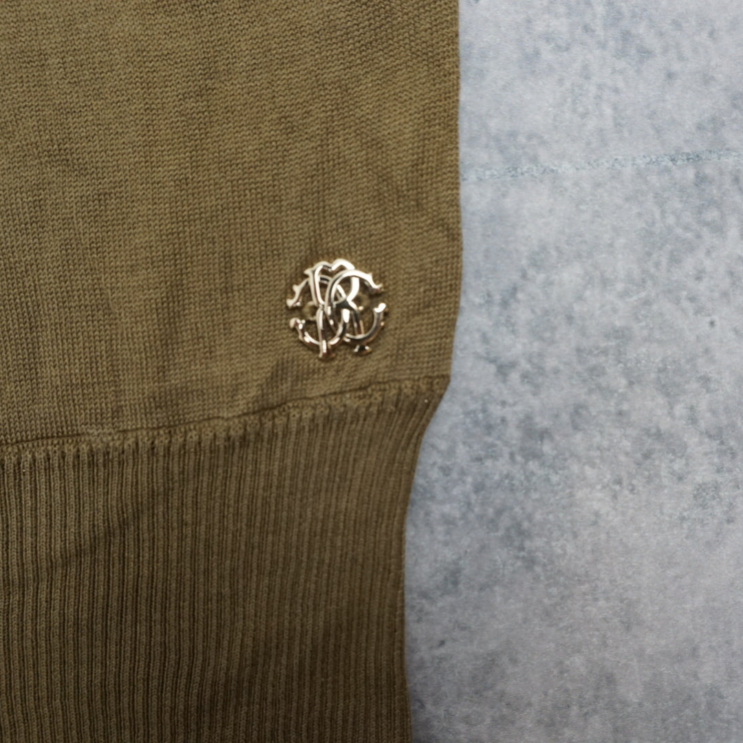 Roberto Cavalli Leopard Trim Top