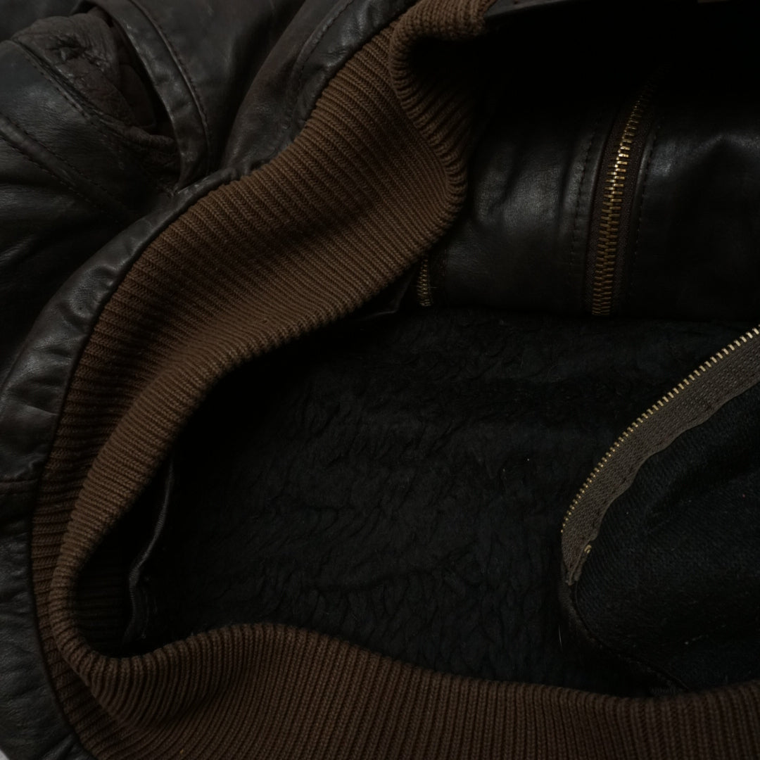 80s A2 Flight Bomber Leather Jacket