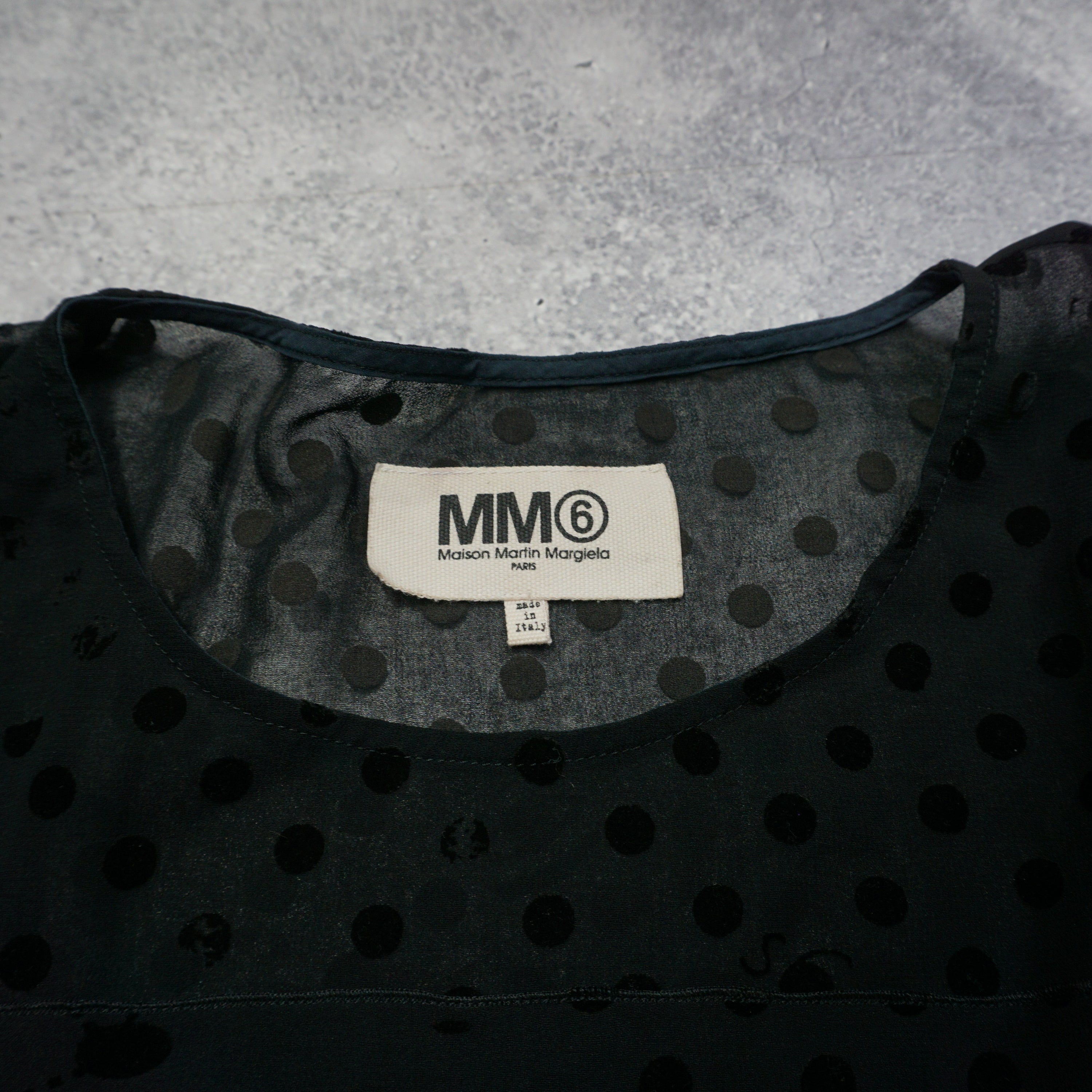 Maison Margiela MM6 Sheer Polka Dot Top