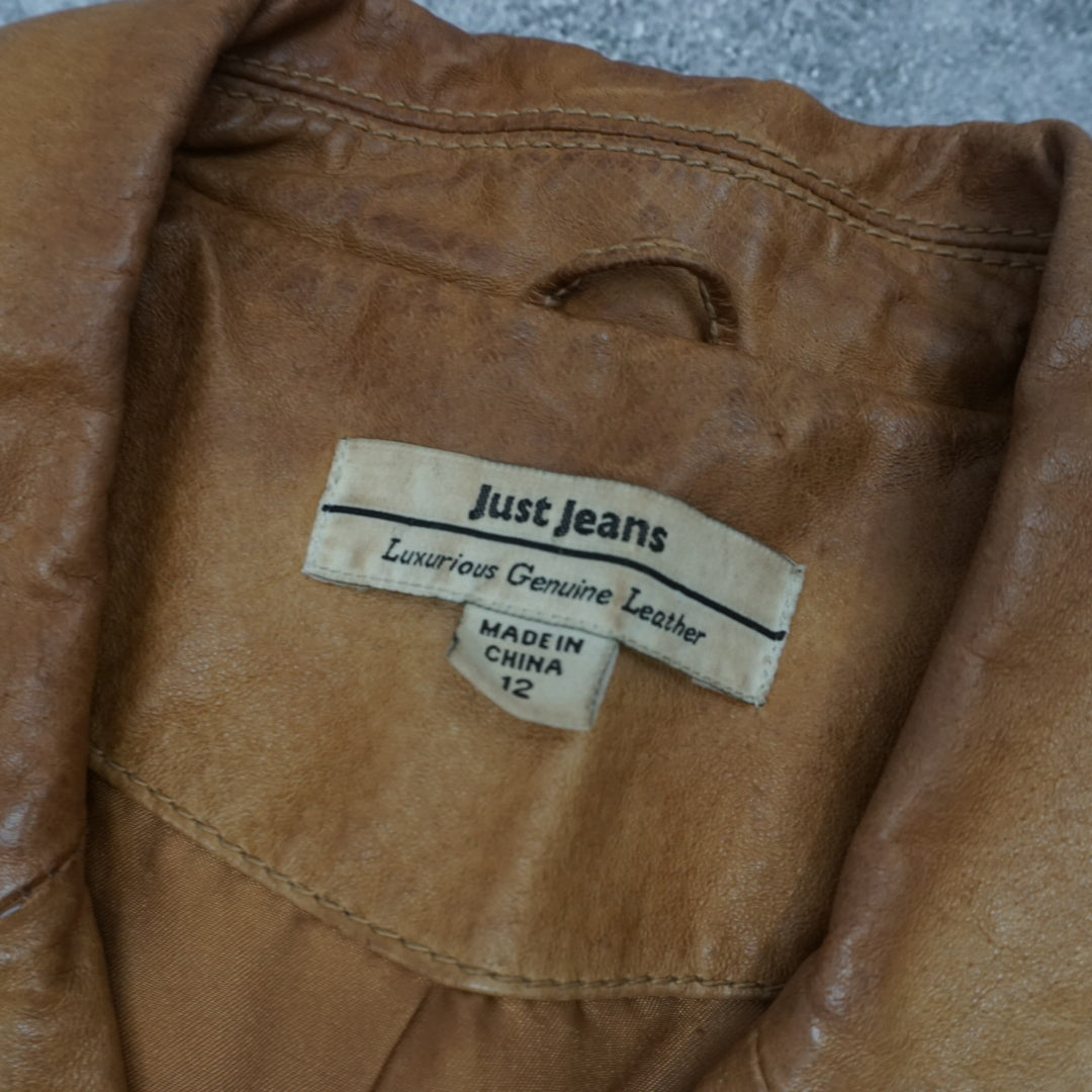 2000s Just Jeans Luxurious Genuine Leather Blazer