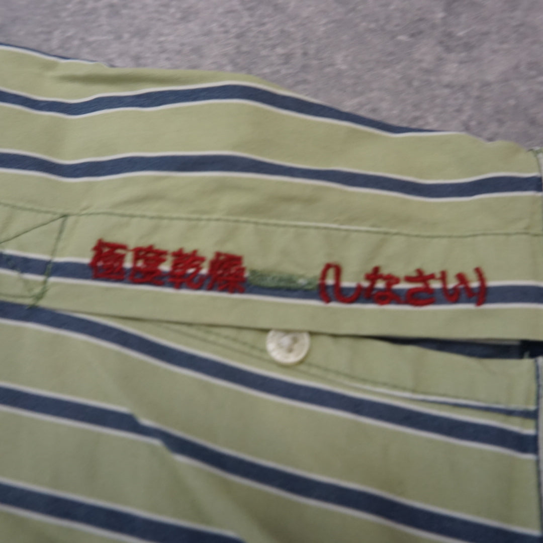 2000s Superdry Striped Japanese Embroidered Shirt