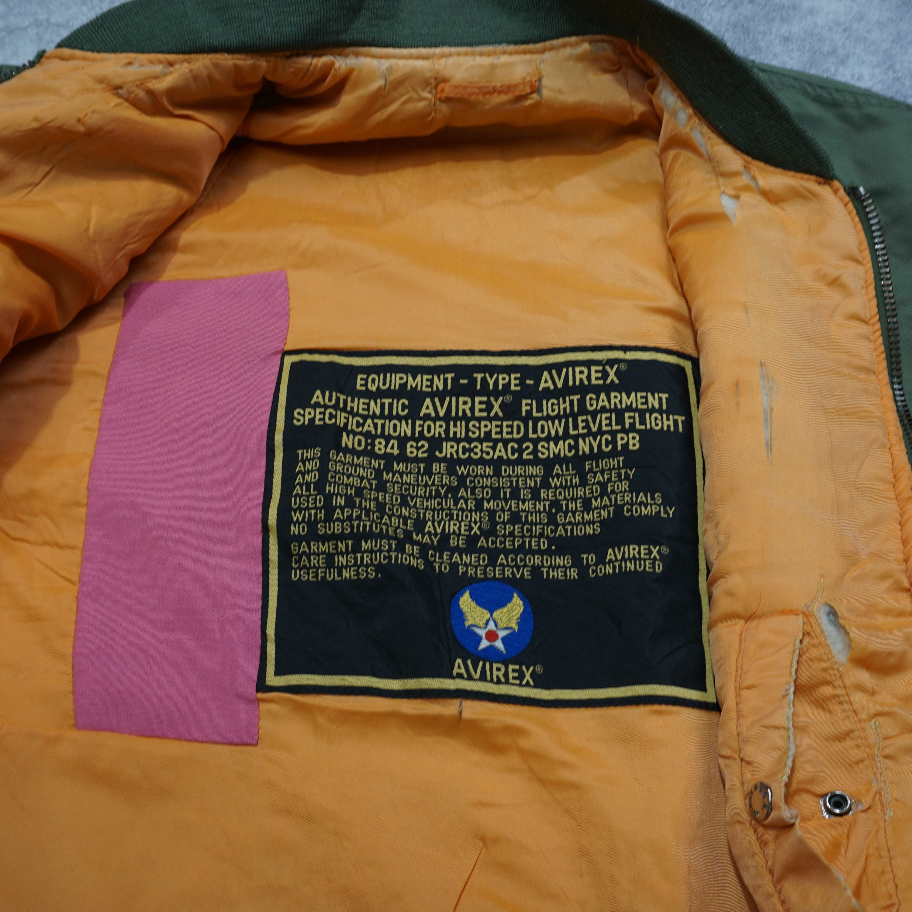 2000s Avirex Authentic Flight Garment Bomber Jacket