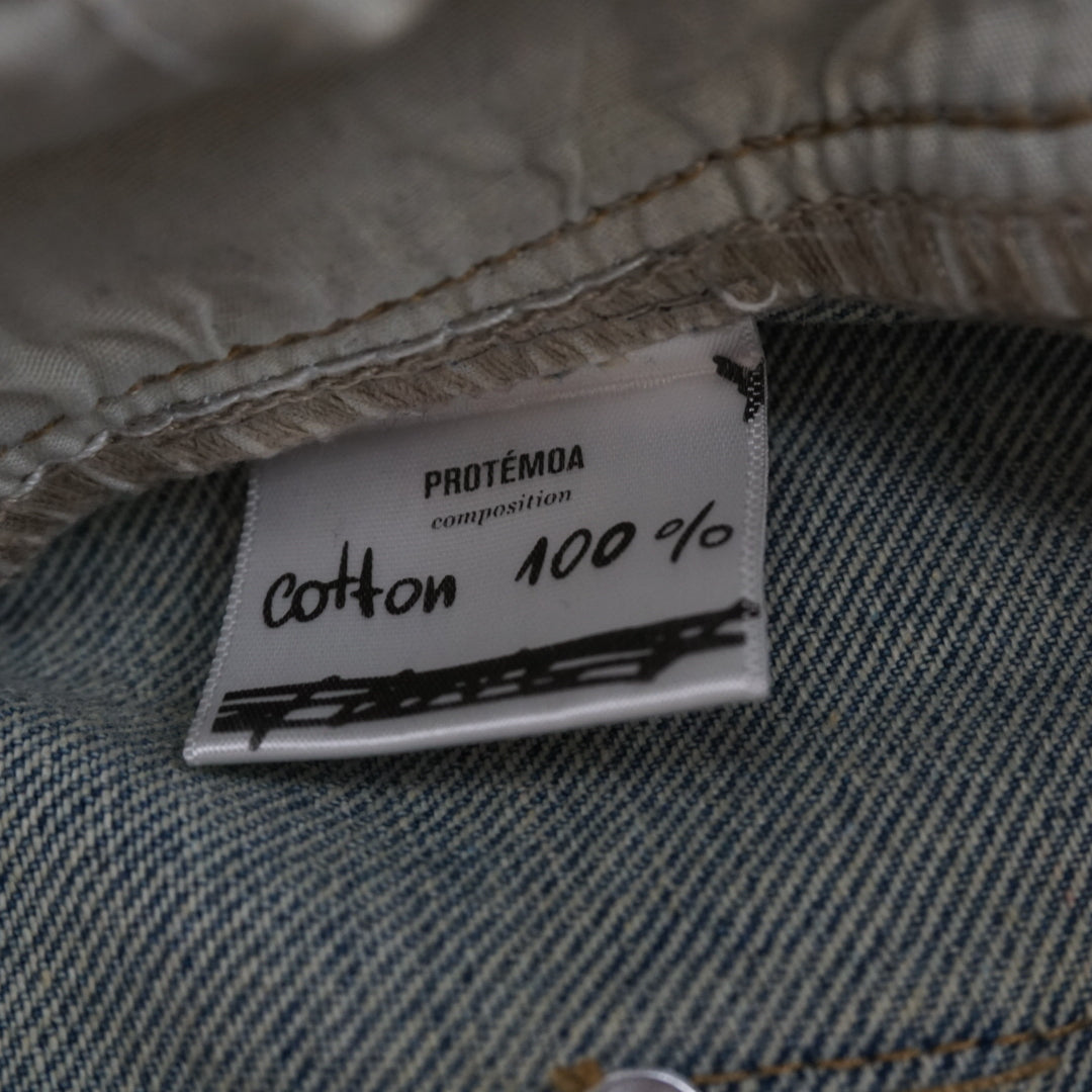 Protémoa Wide Leg Two Tone Wash Jeans