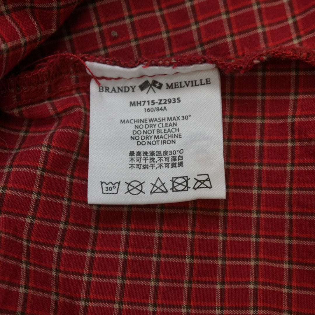 Brandy Melville Plaid Ruffle Top