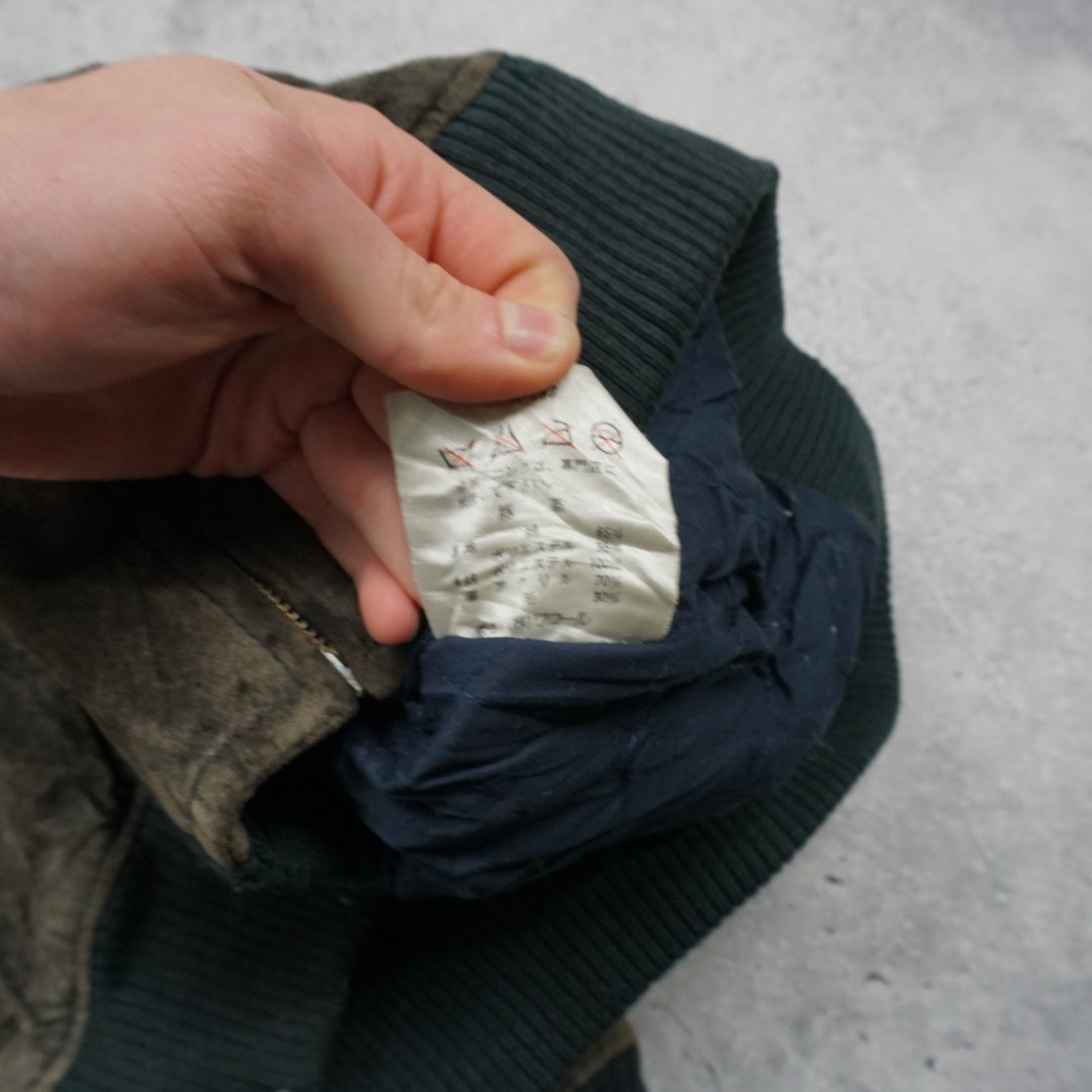 90s Hai Sporting Gear Suede Bomber Jacket