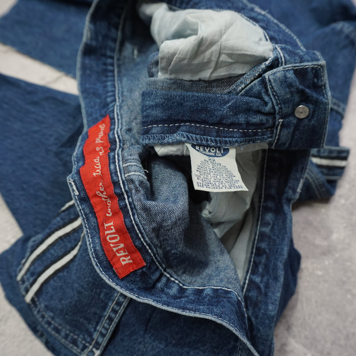 2000s Revolt Utility Striped Jeans