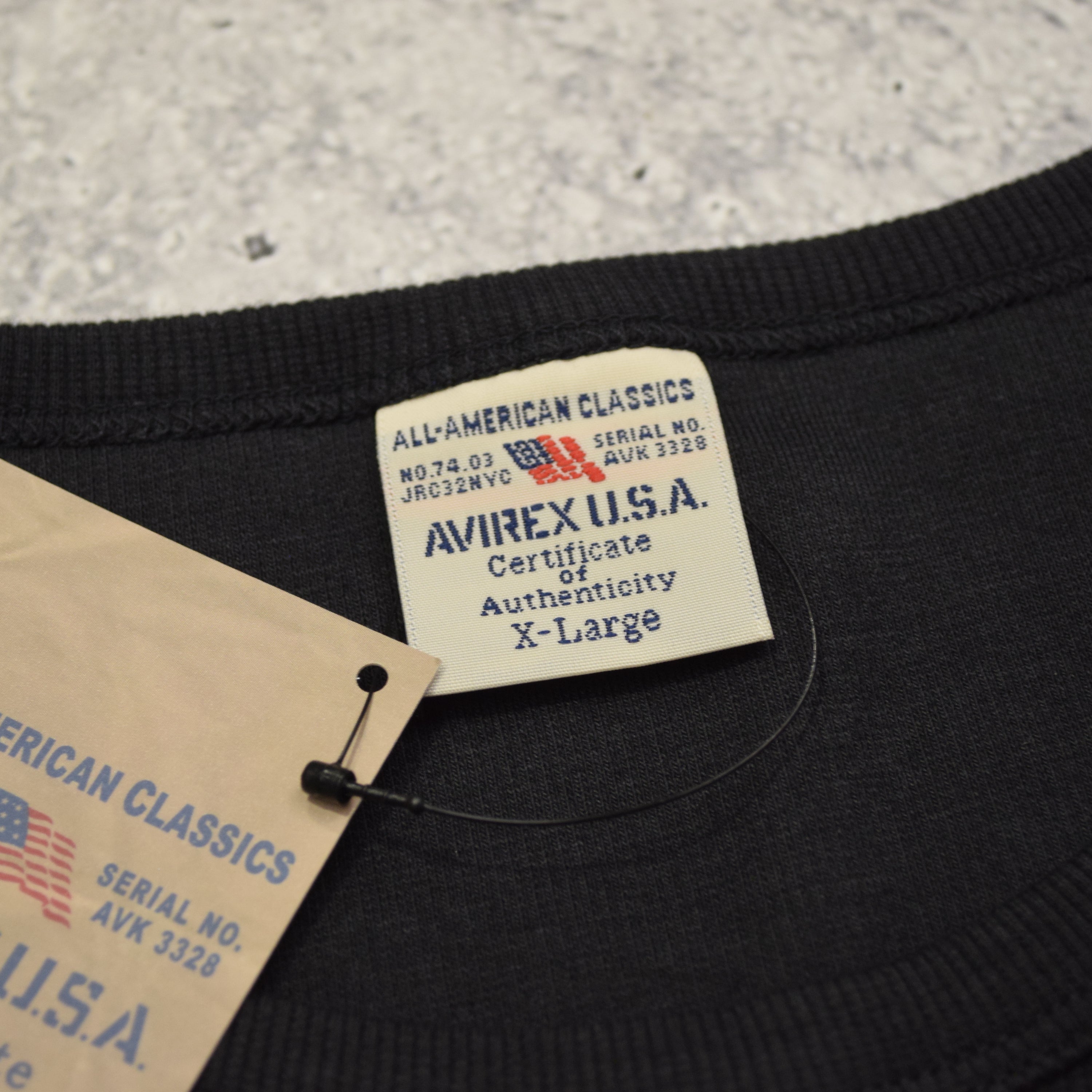 Avirex Ribbed Short Sleeve T-Shirt