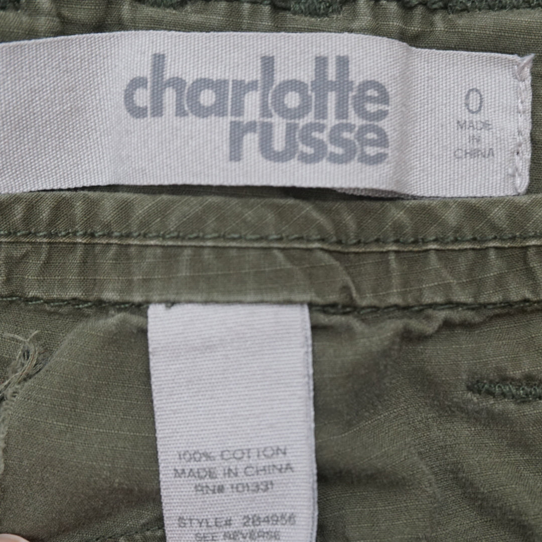 2000s Charlotte Russe Olive Utility Slim Cargo Pants