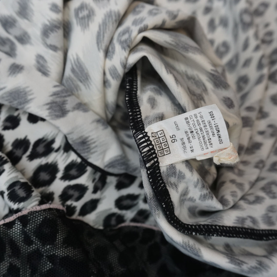 2000s Don Dons Leopard Print Mesh Dress Slip