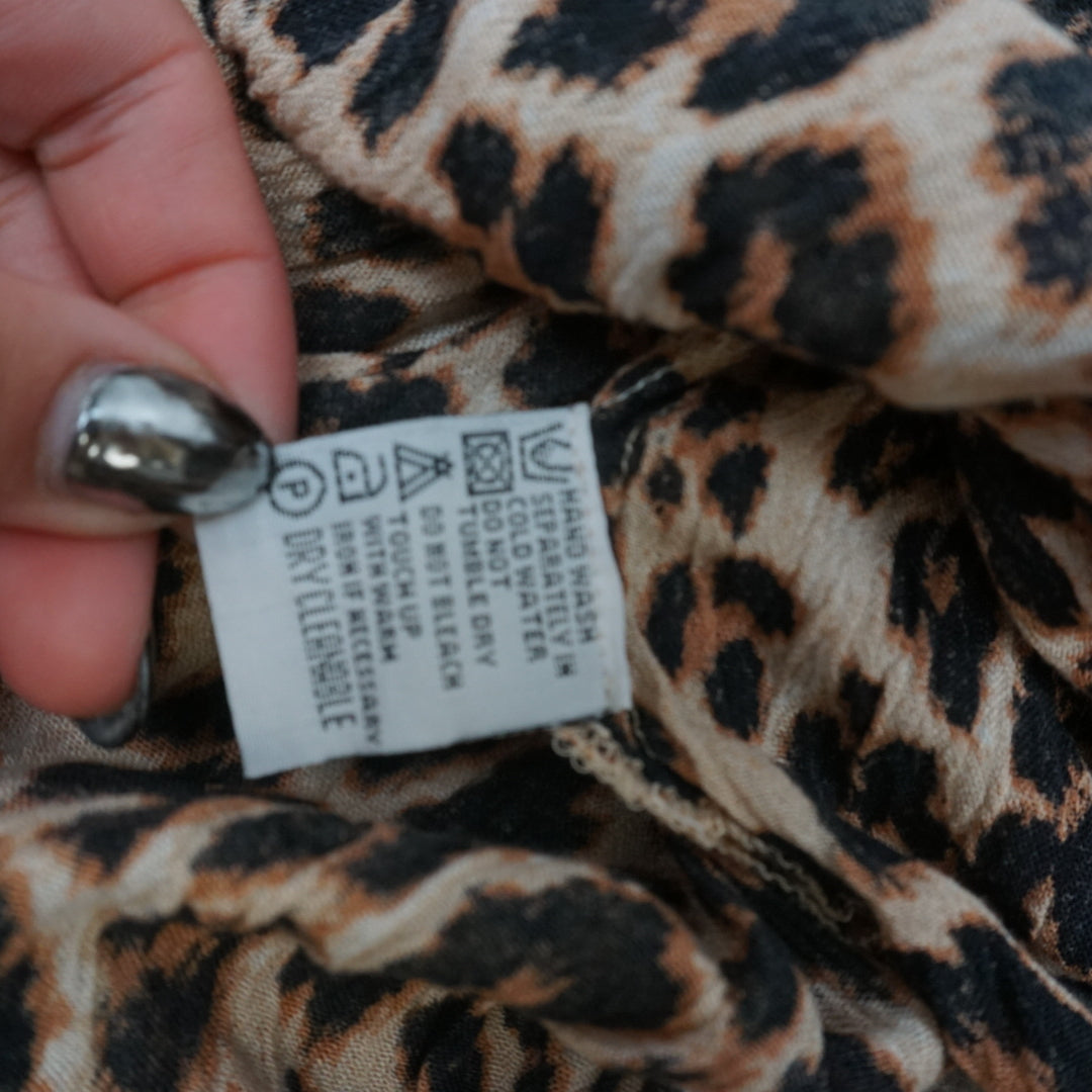 Tree of Life Leopard Print Halter Dress