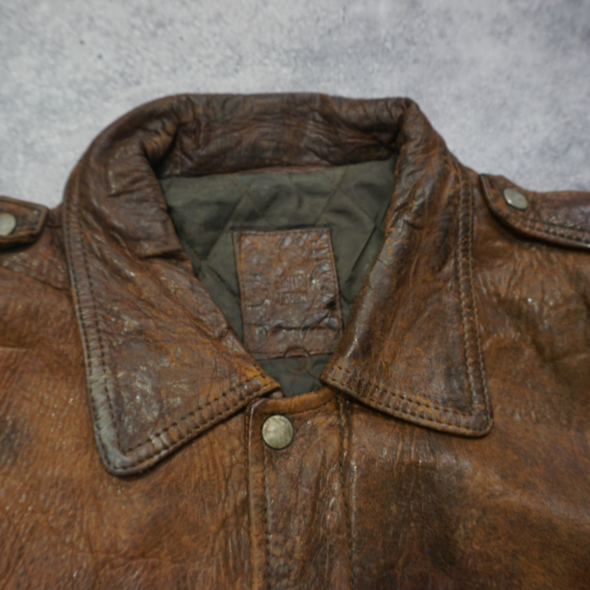 2000s Aviator Leather Jacket