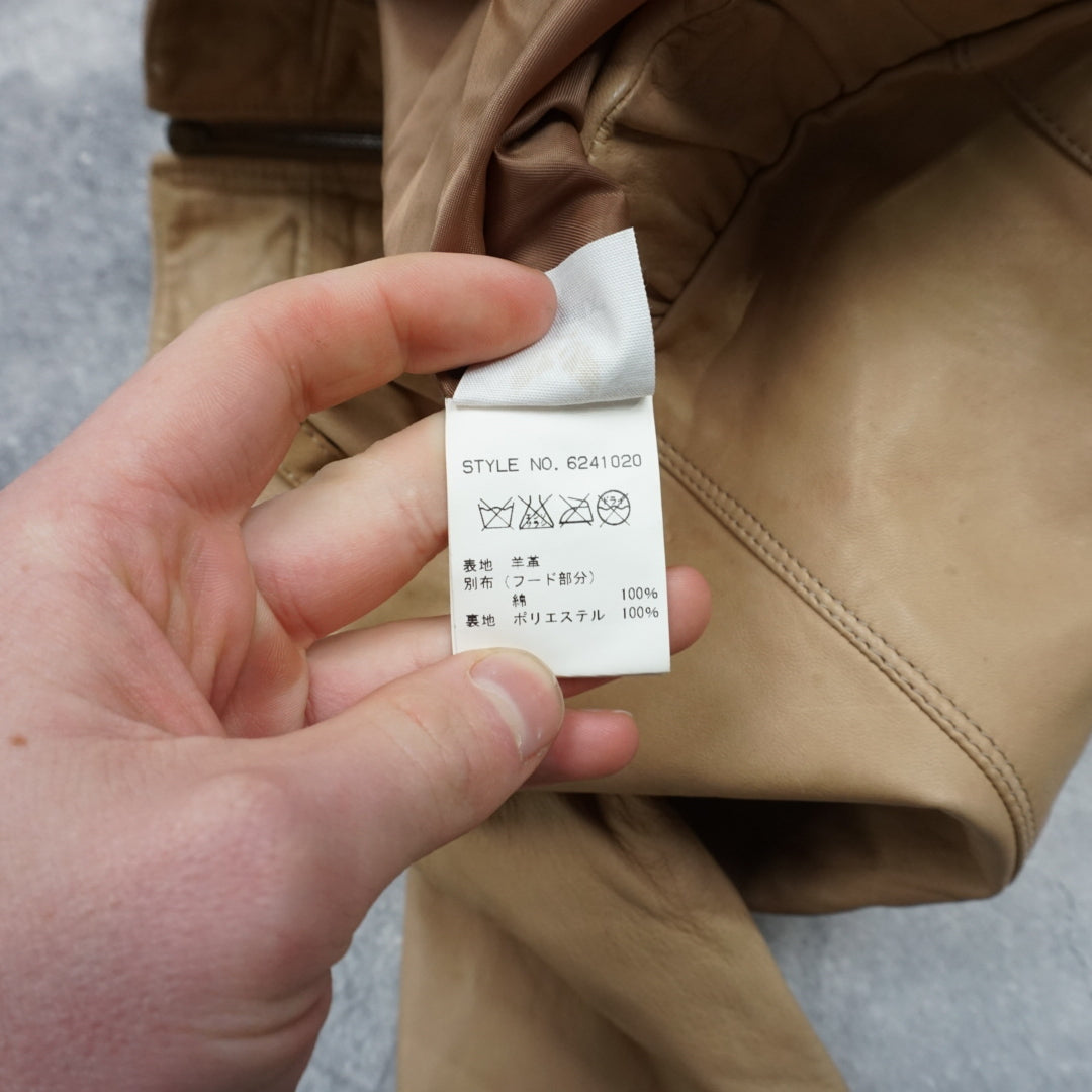 2000s Avirex Hooded Leather Jacket