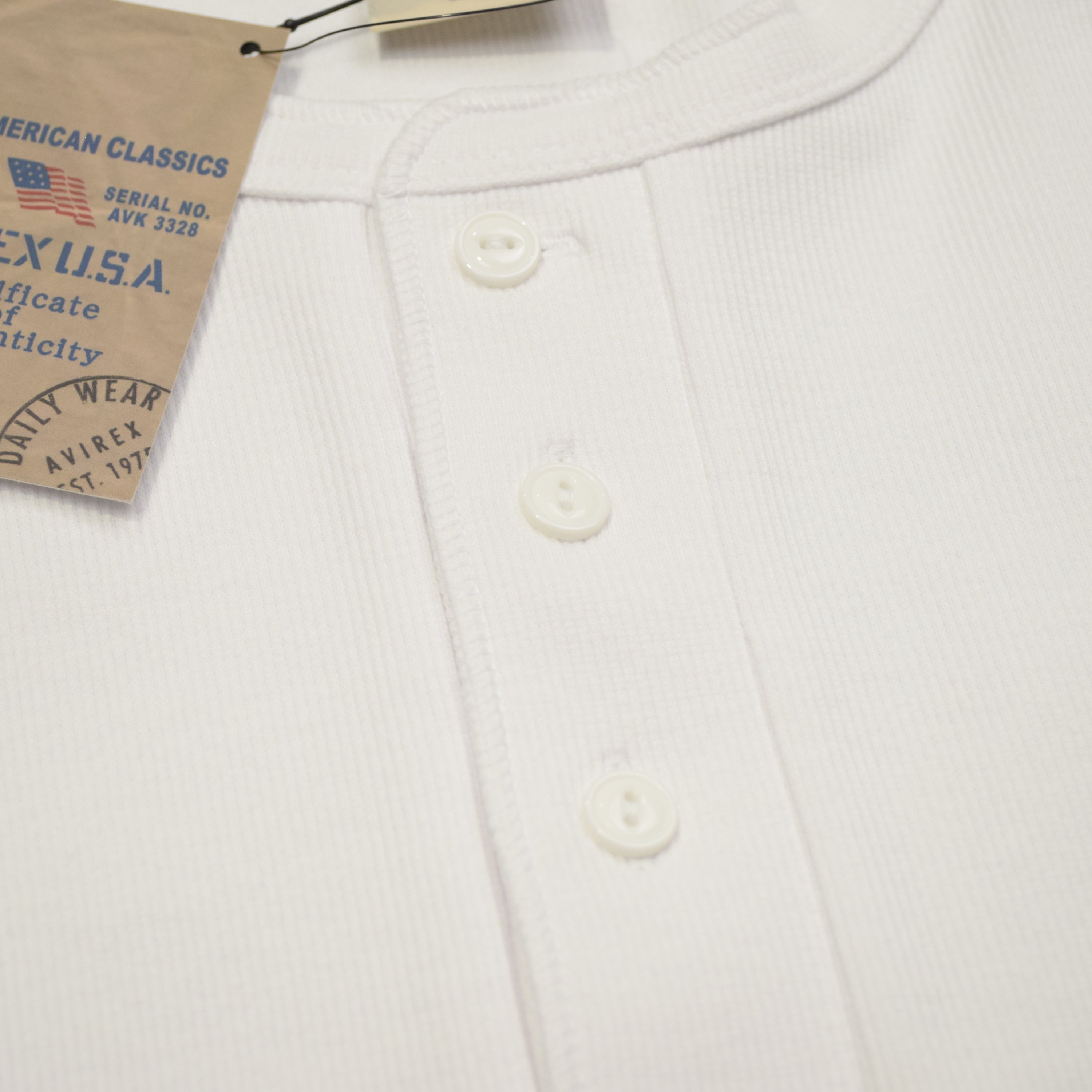 Avirex Ribbed Henley T-Shirt