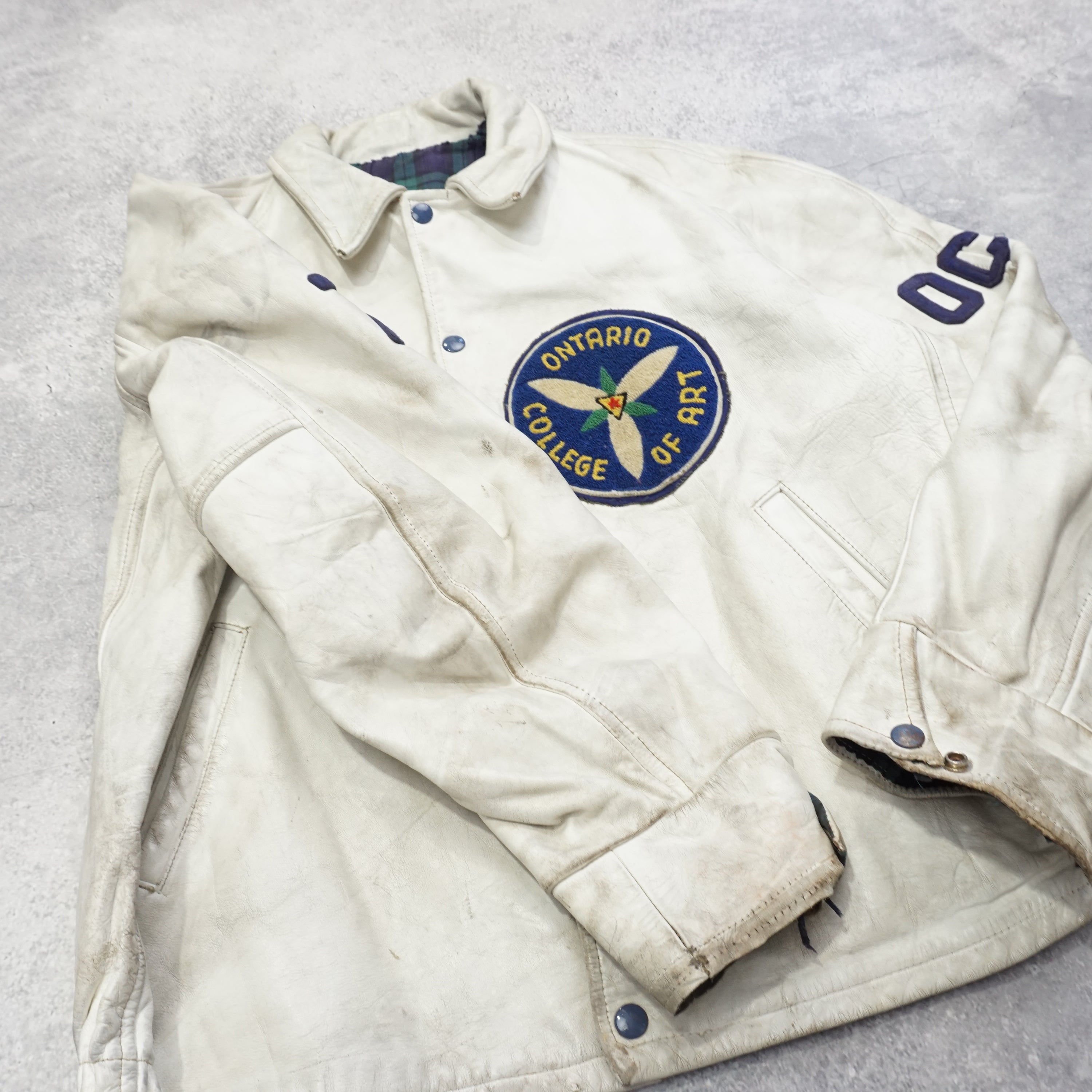 80s Ontario College Of Art Leather Jacket