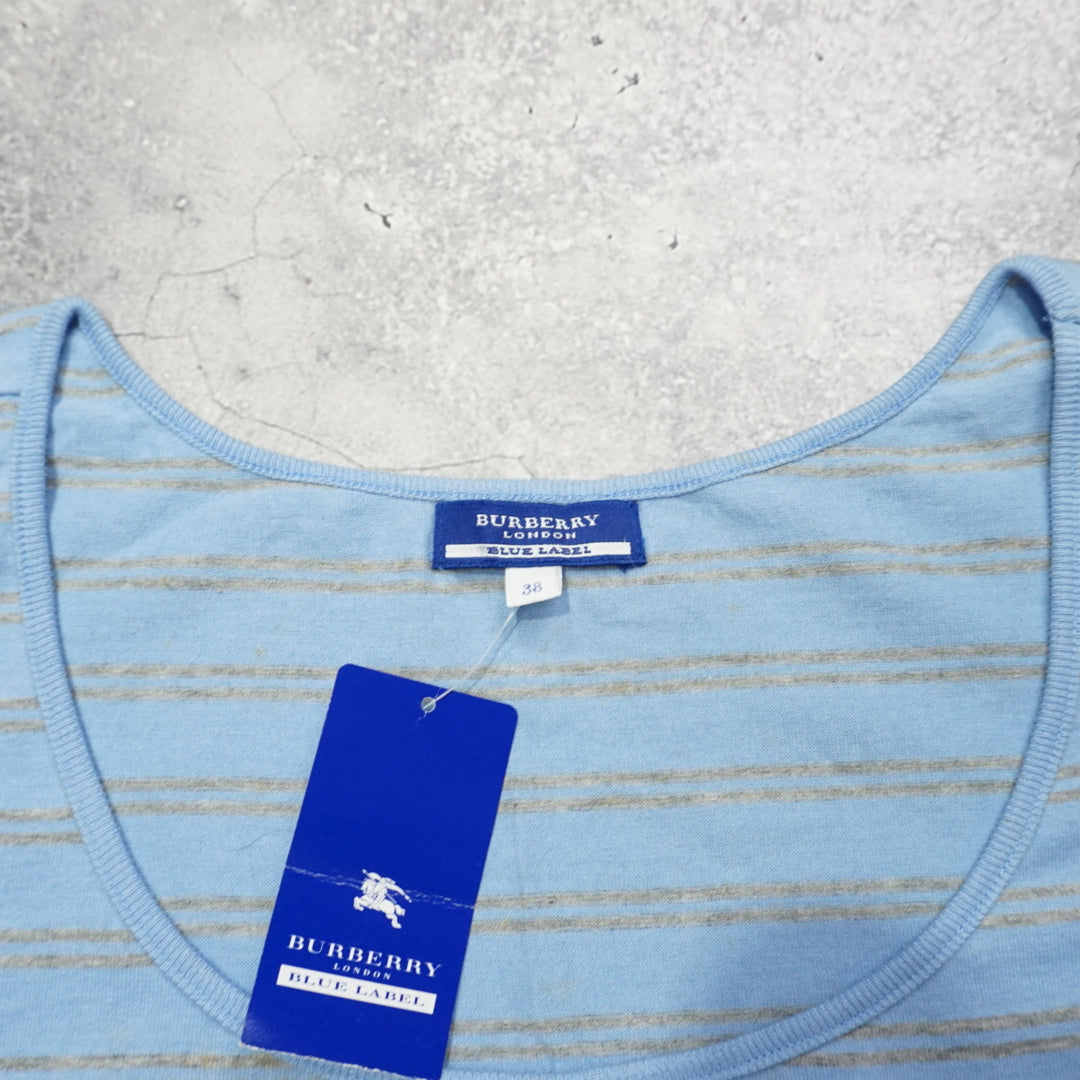 2000s Burberry Blue Label Striped Top