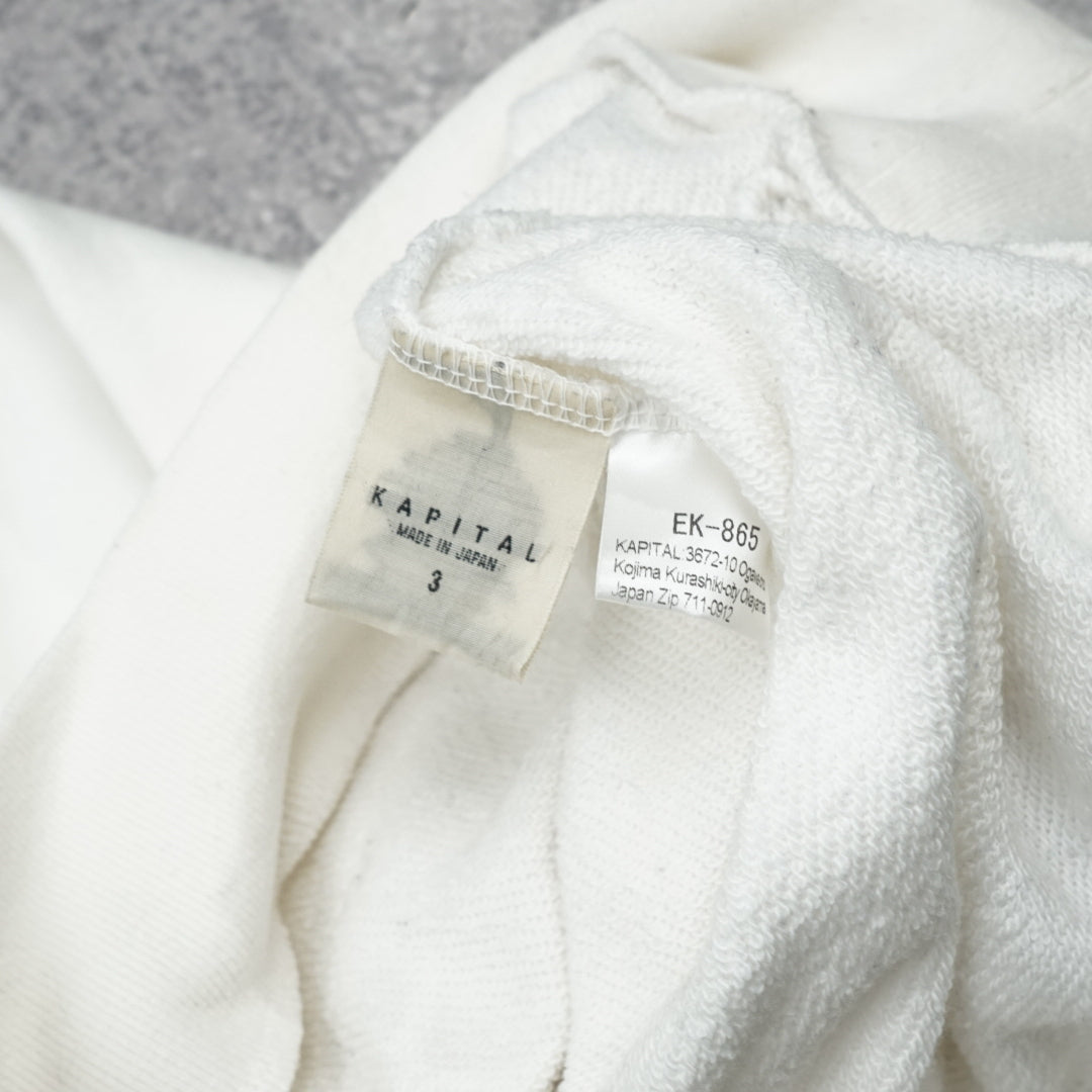 Kapital Smiley Elbow Patch Crewneck