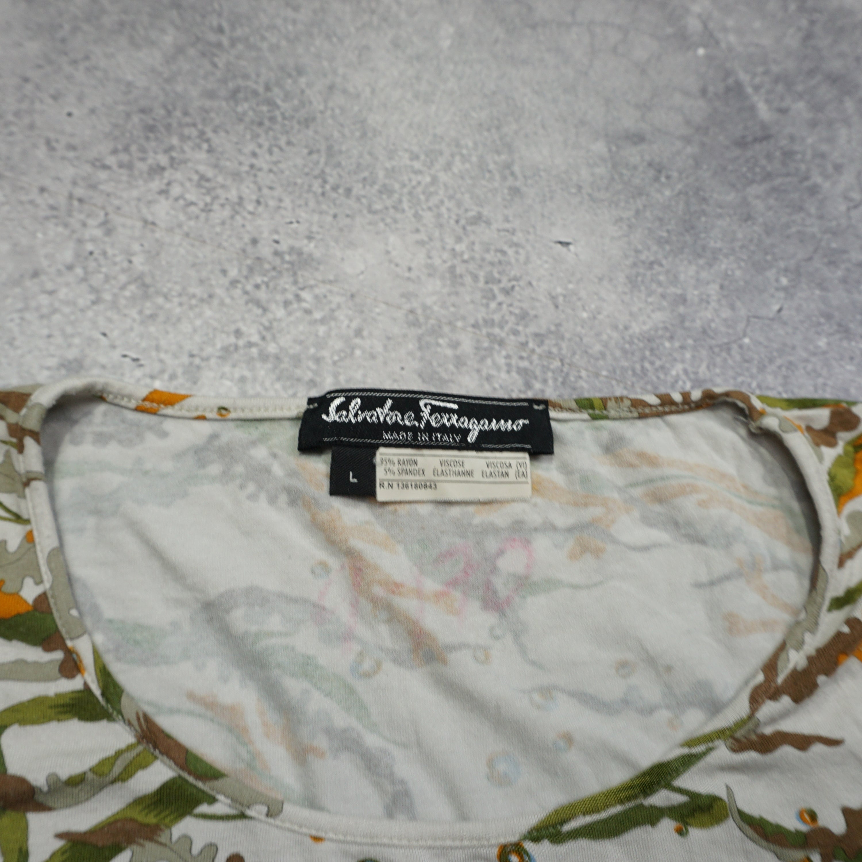 2000s Salvatore Ferragamo Patterned T-Shirt