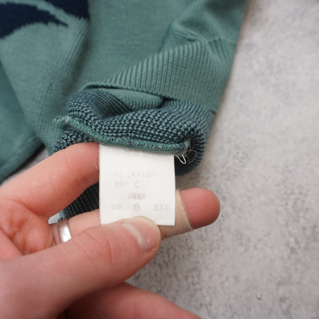 90s Christian Dior Sports Intarsia Knit Sweater