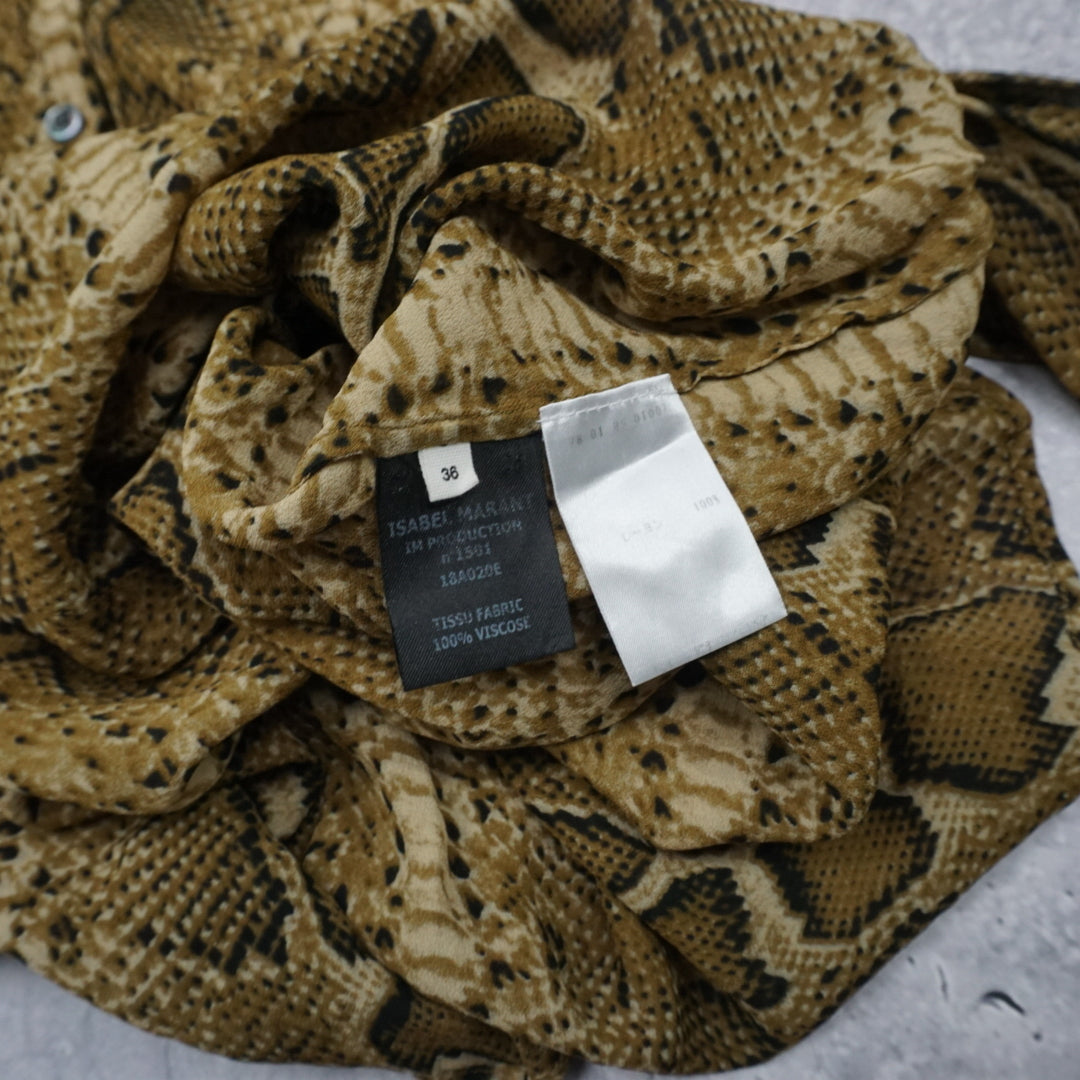 Isabel Marant Etoile Snakeskin Button Up