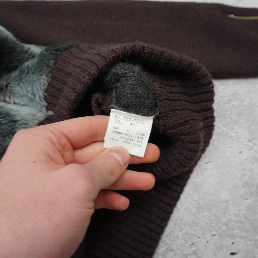 2000s Tornado Mart Faux Fur Panel Zip Up