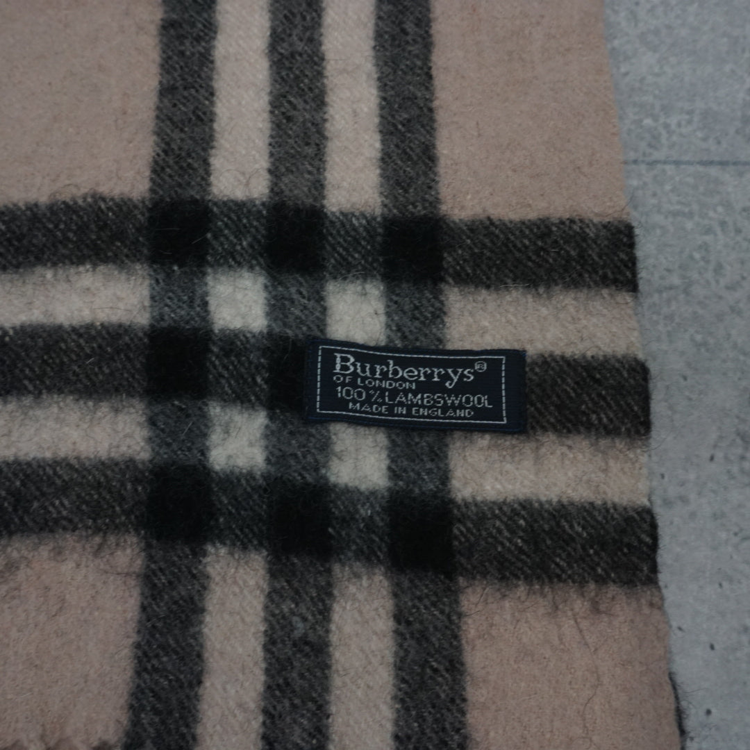 90s Burberrys Nova Check Lambswool Scarf