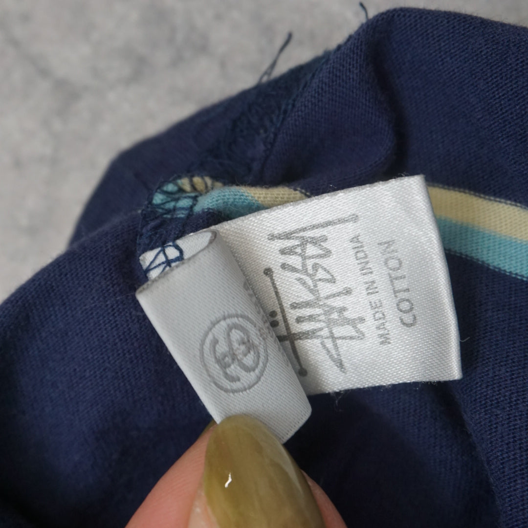 2000s Stussy World Tribe Striped Longsleeve T-Shirt