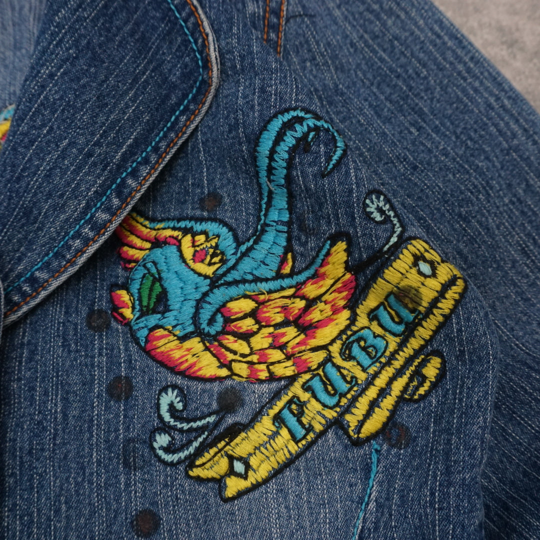 90s Fubu Embroidered Denim Jacket