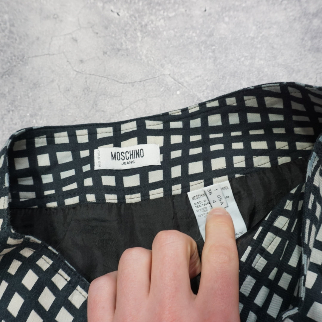 2000s Moschino Checked Pattern Skirt