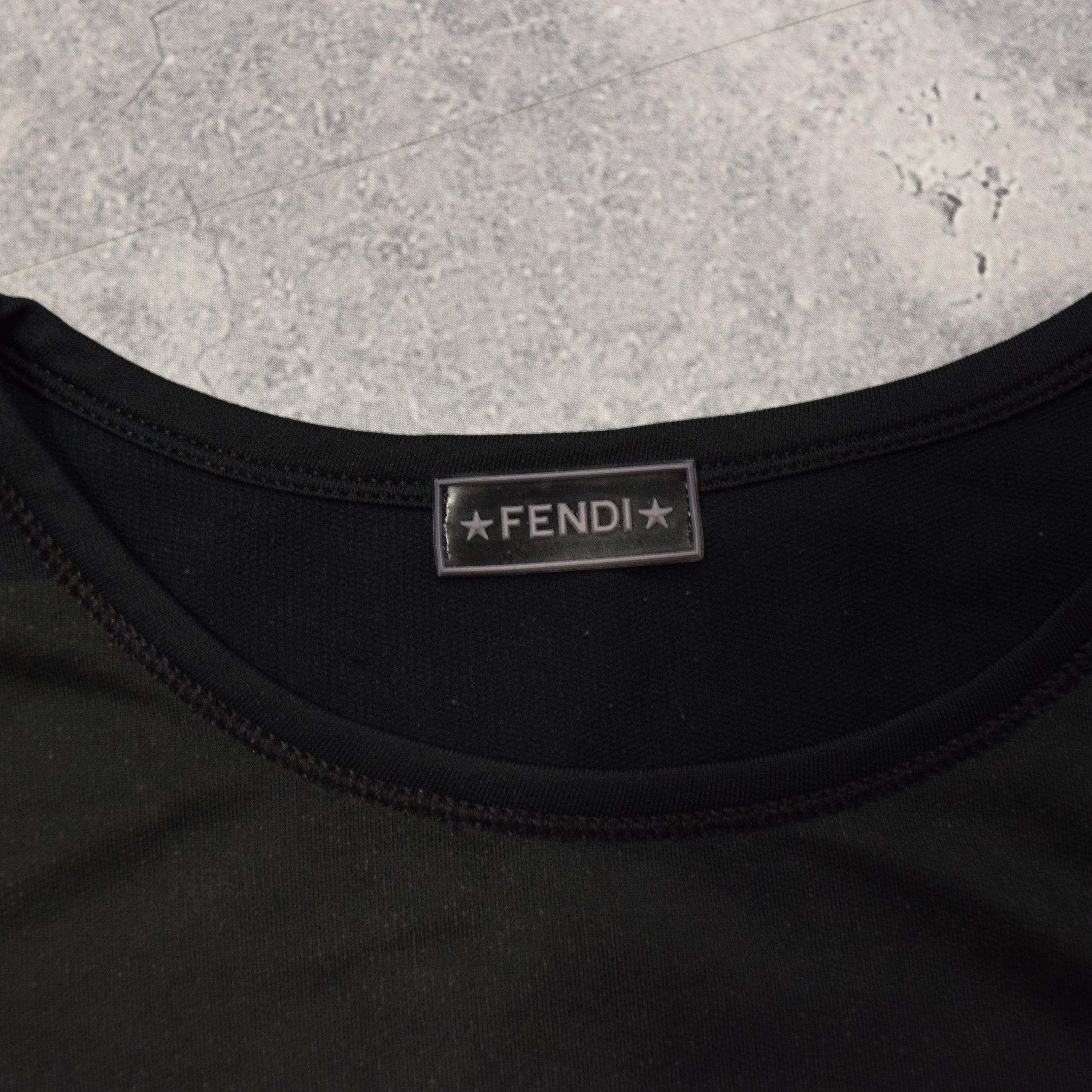 2000s Fendi Logo Graphic T-Shirt
