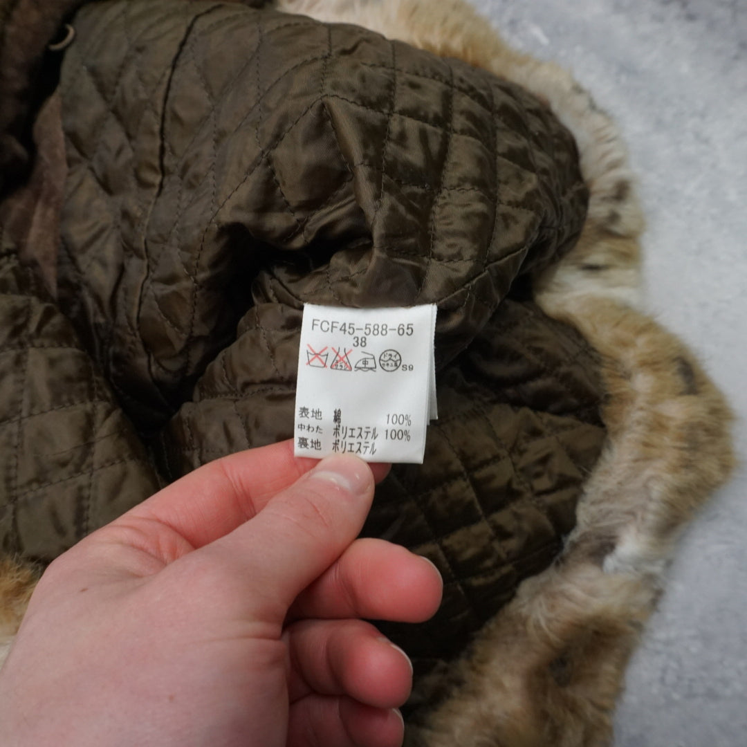 2000s Burberry London Blue Label Fur Trim Jacket
