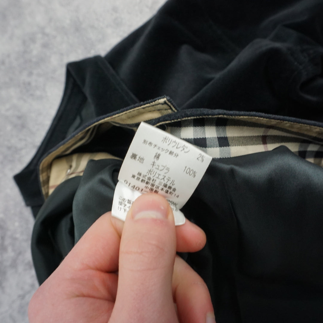 2000s Burberry Black Label Velour Jacket