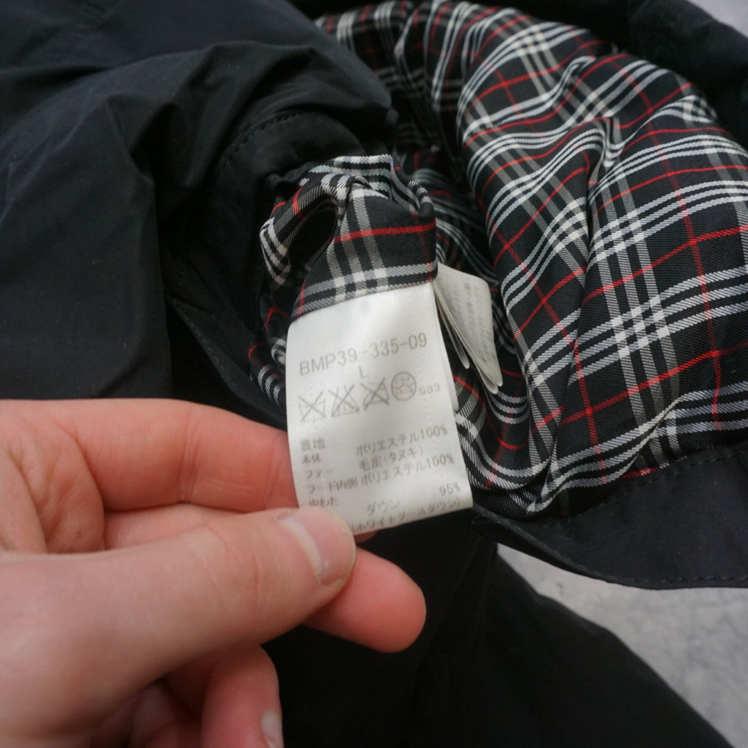 2000s Burberry Black Label Fur Hood Coat
