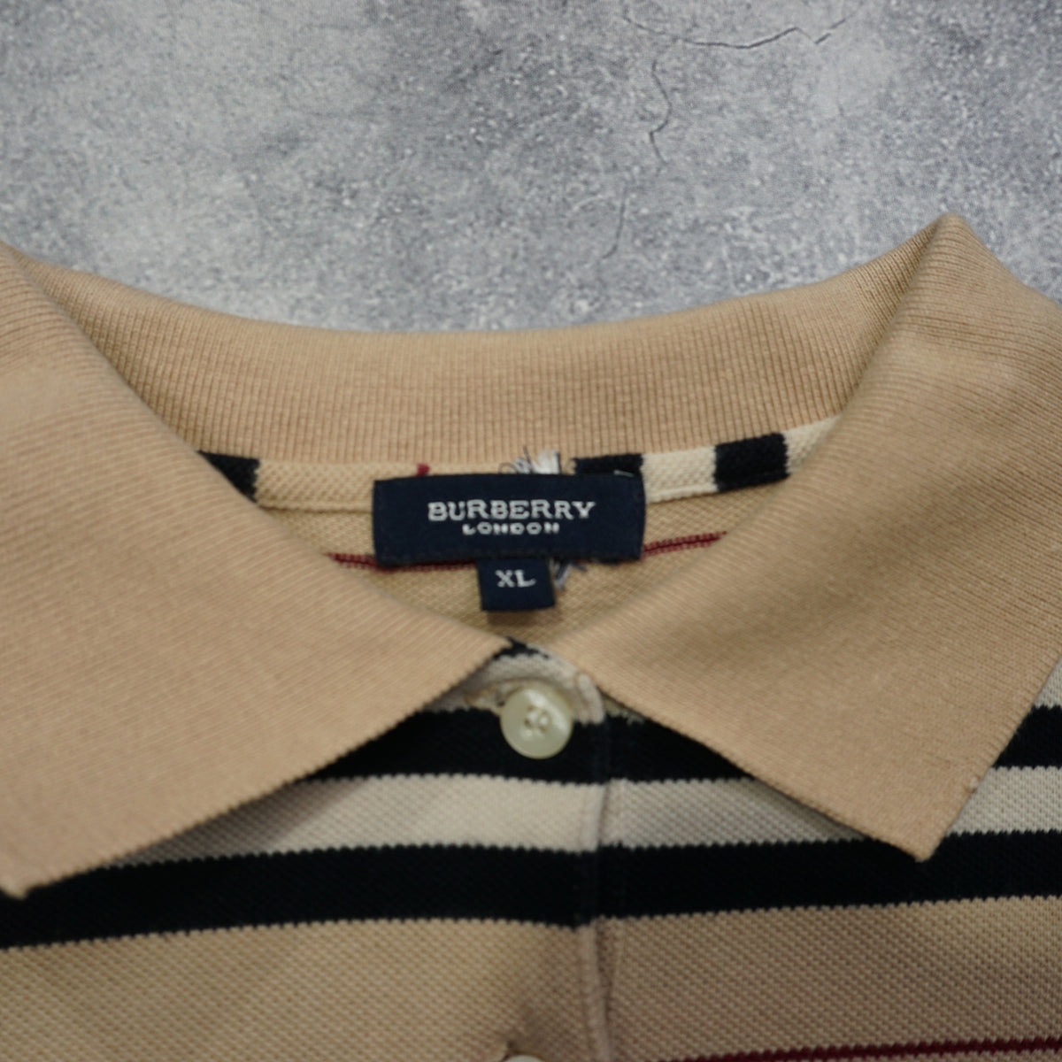 2000s Burberry Striped Polo