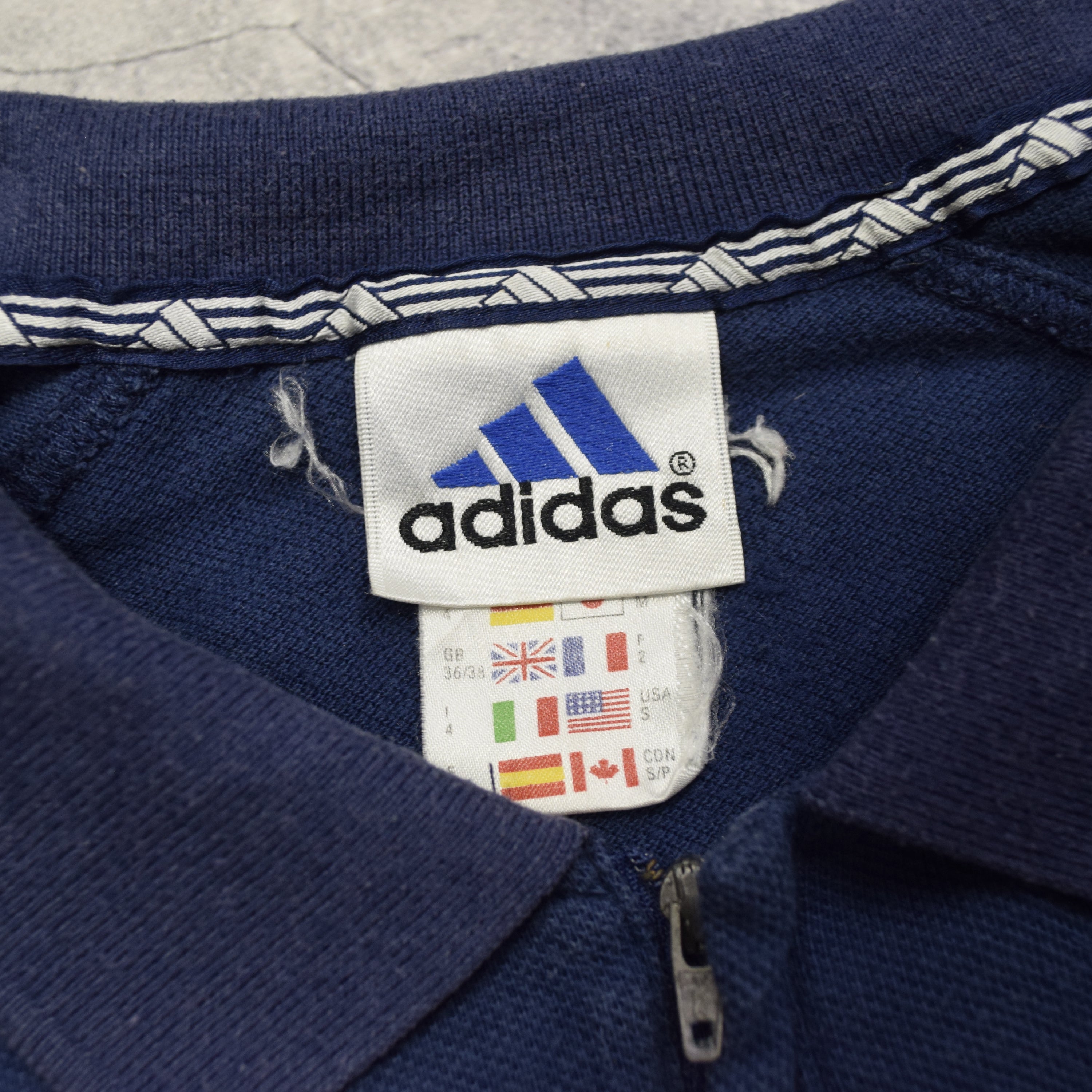 2000s Adidas Zip Up Polo