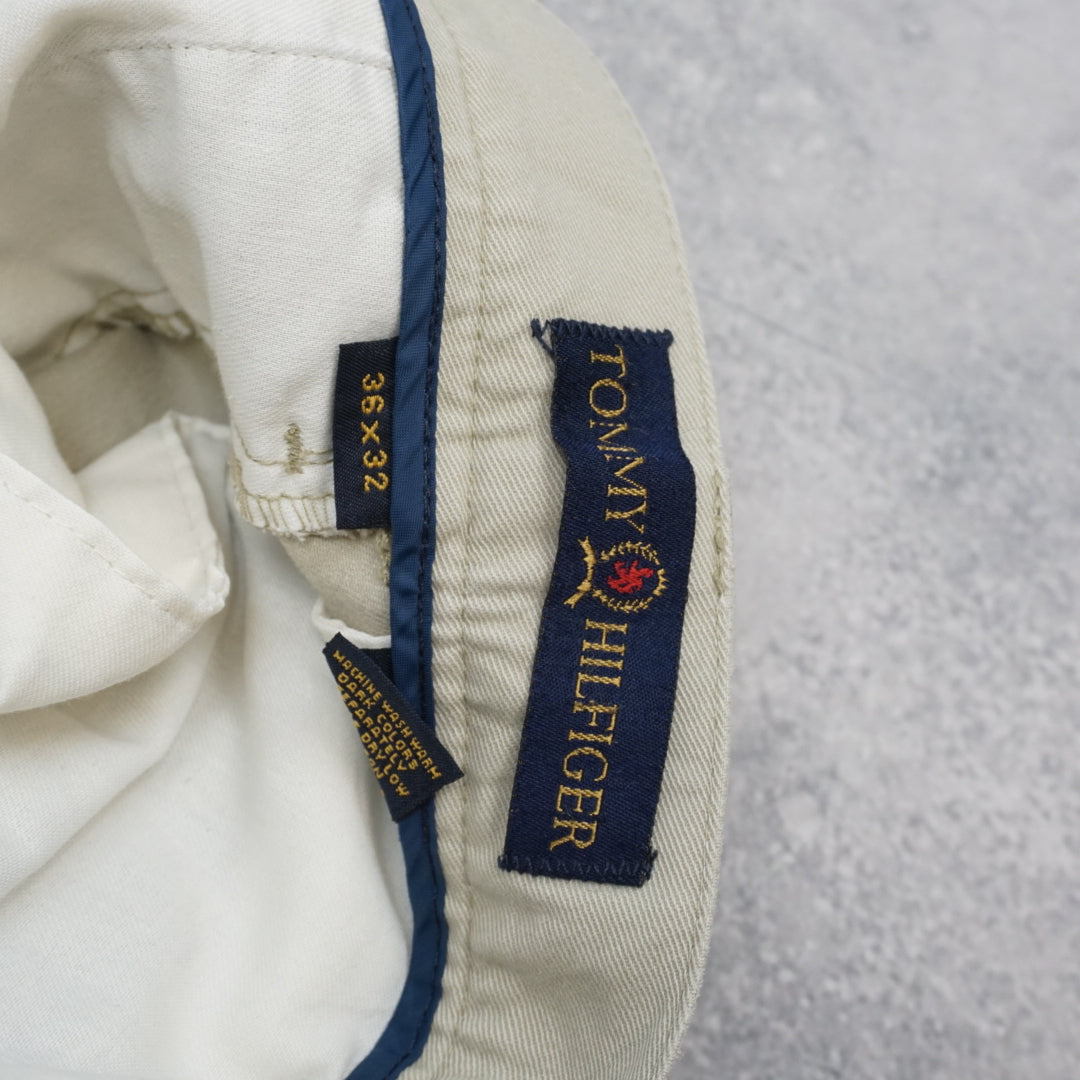 90s Tommy Hilfiger Pleated Chino Crest Shorts