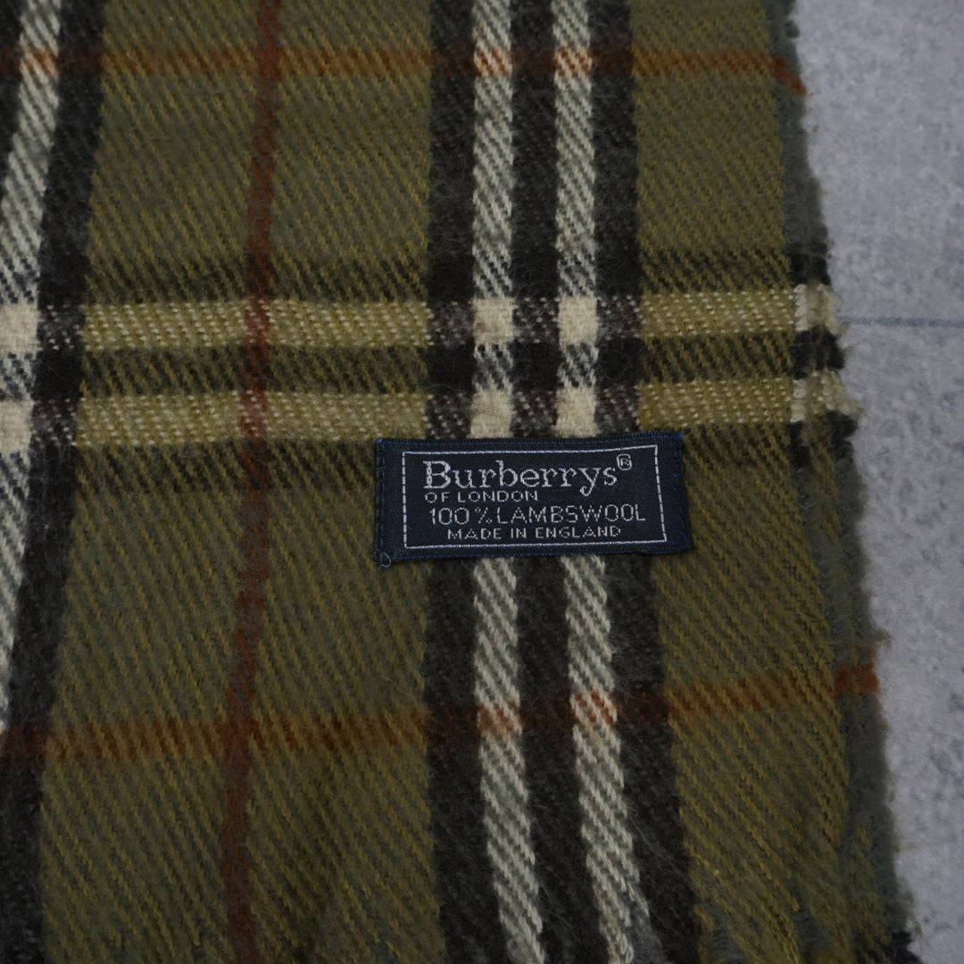 90s Burberrys Nova Check Lambswool Scarf