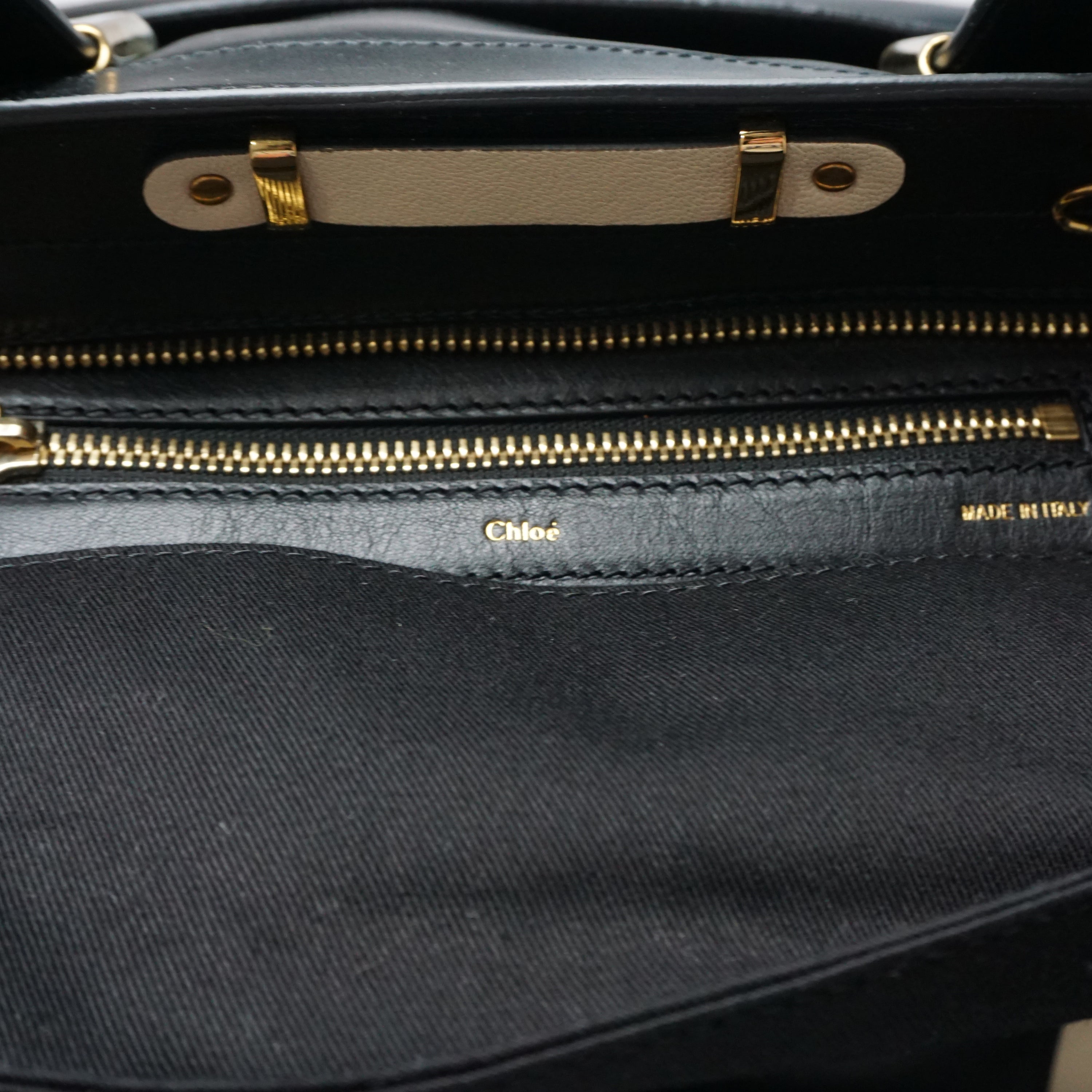 Chloé Two Tone Leather Handbag