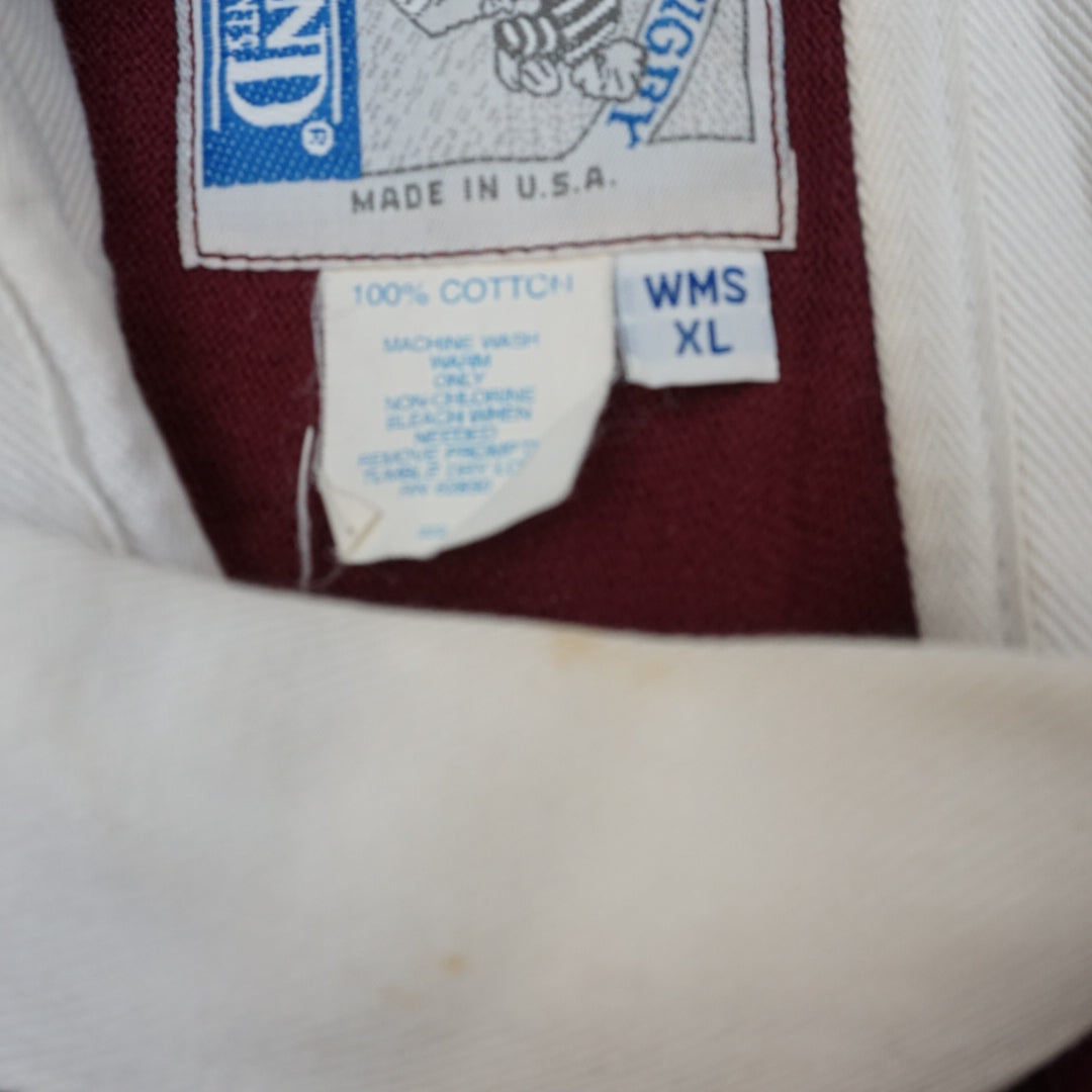 90s Lands' End Authentic Rugby Striped Shirt Rugby