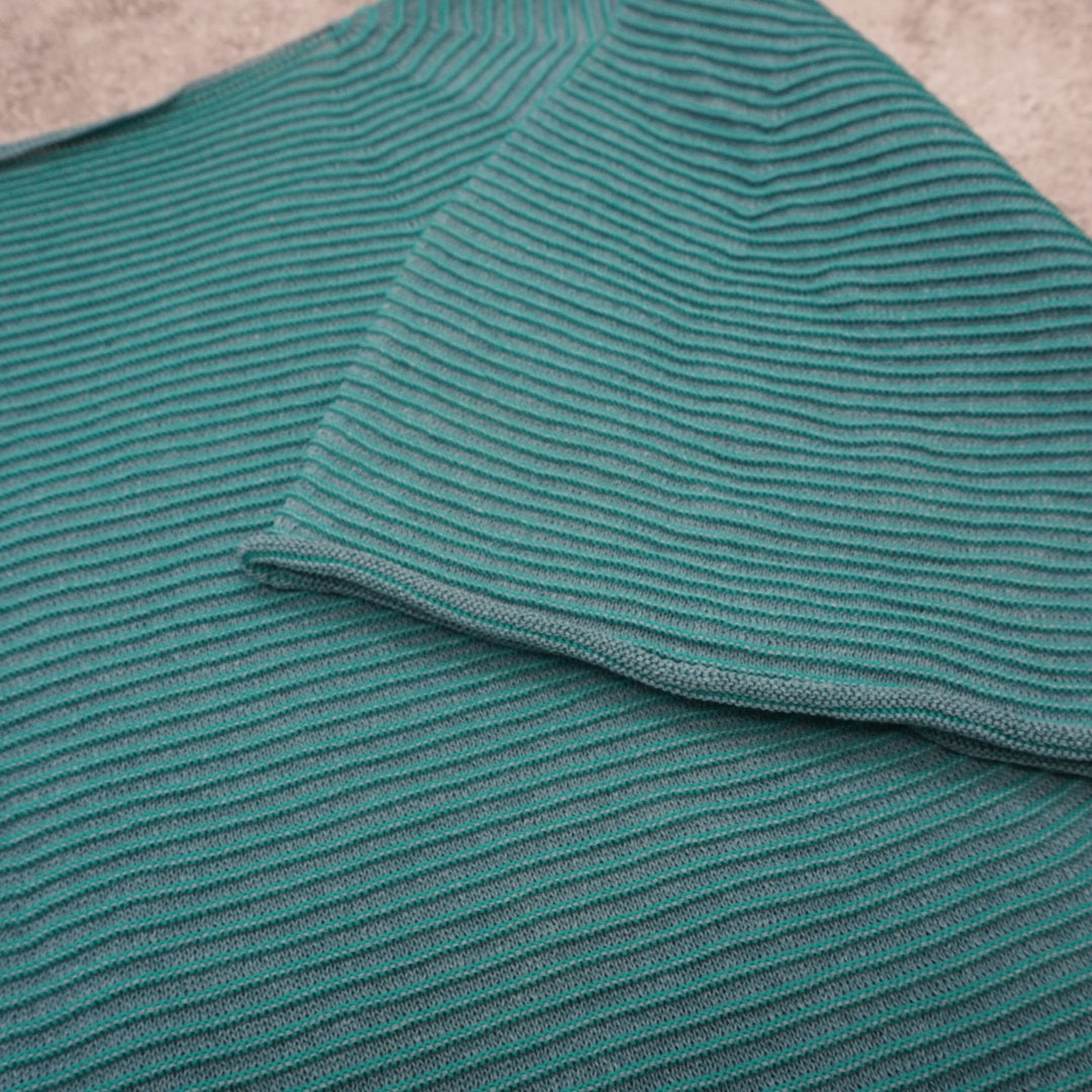 Issey Miyake Ribbed Boxy Knit Top