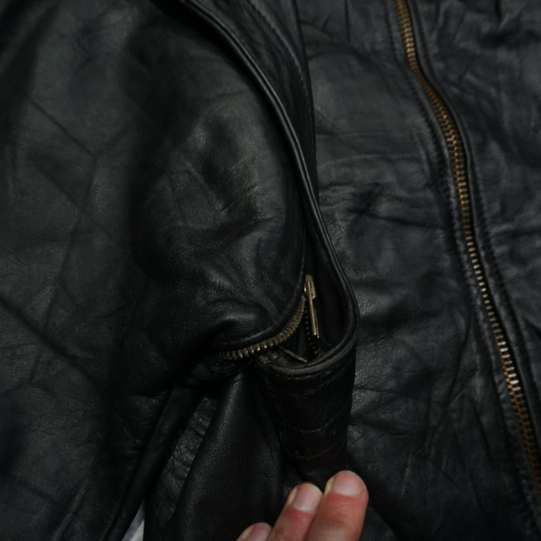 80s Convertible Pilots Leather Jacket