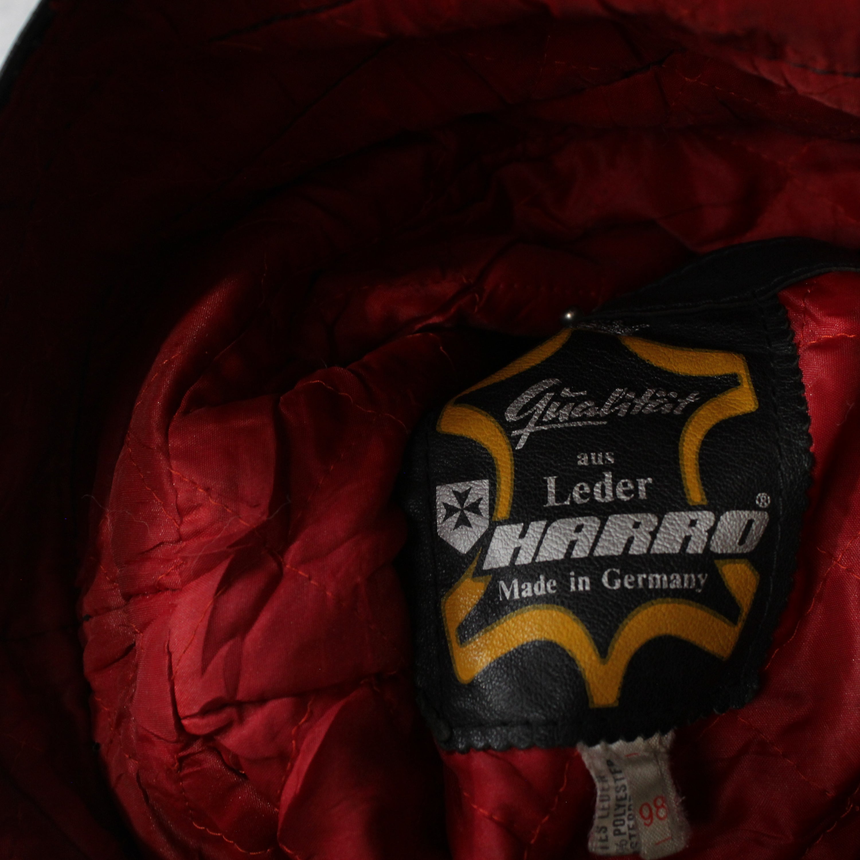 80s Harro Biker Leather Jacket