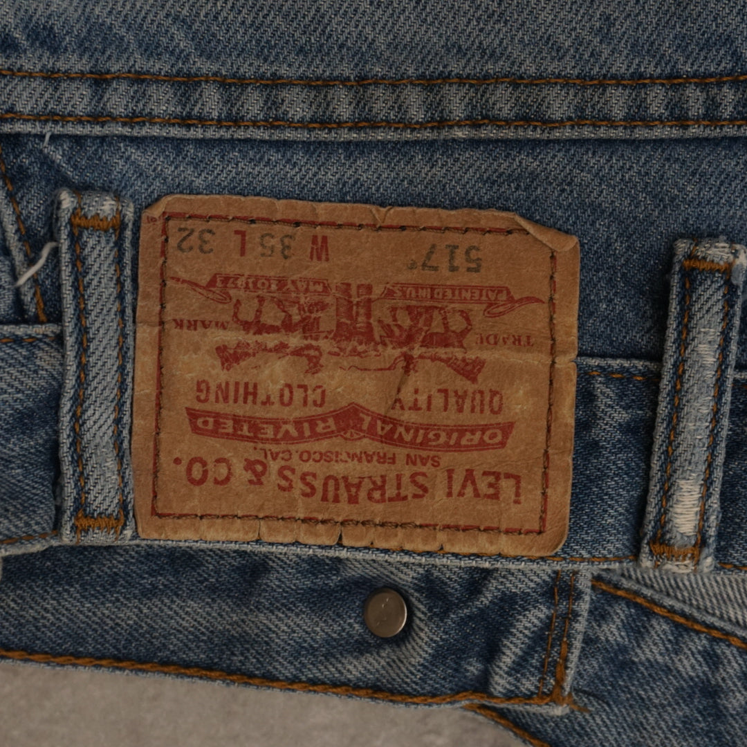 2000s Levi's 517 Boot Cut Distressed Jeans