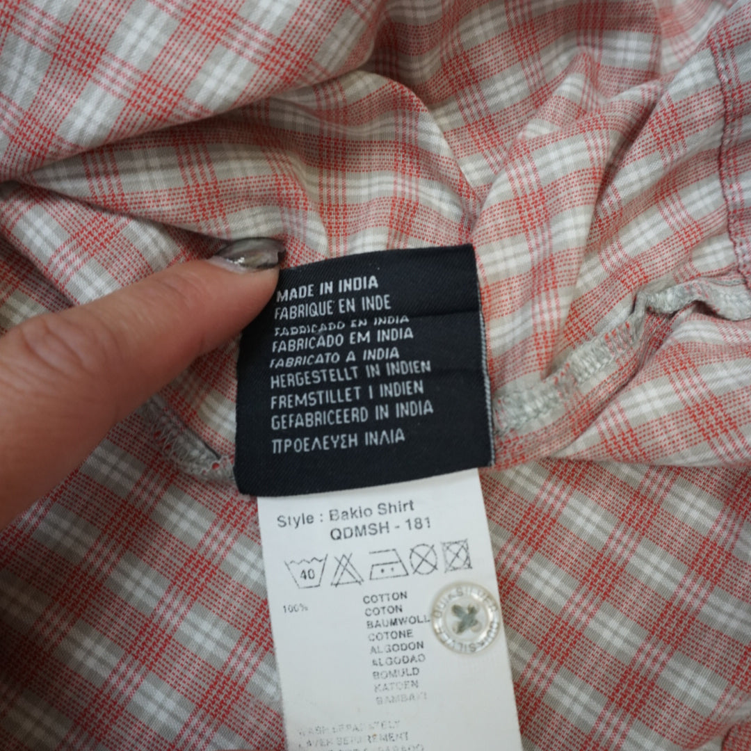 Quiksilver Short Sleeve Check Button Up